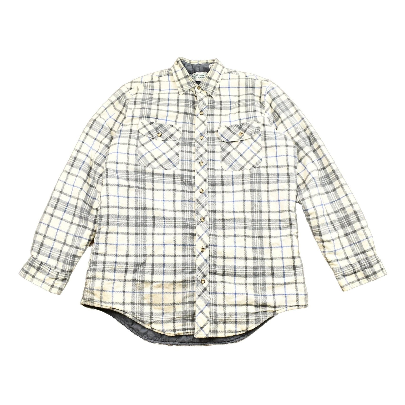 Other Clothing > Men's Clothing > Shirts & Tees > Oxfords & Button Downs Vintage 1990s Outdoor Exchange Heavyweight Insulated Button Up Shirt Men's Large