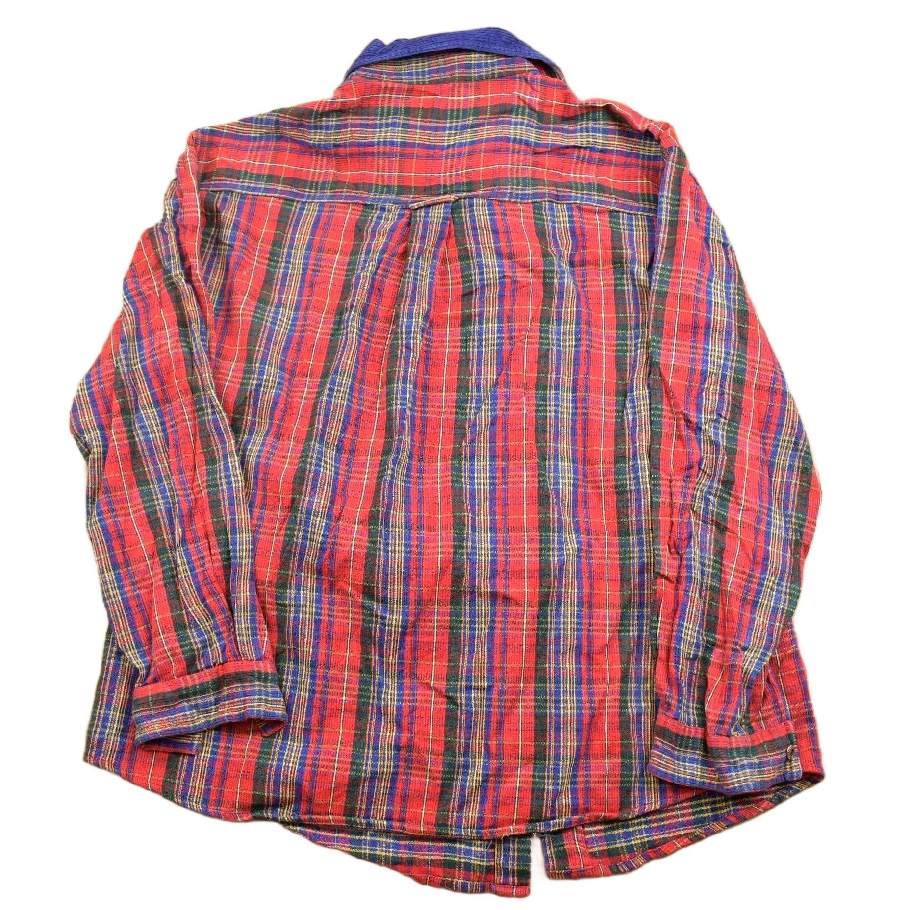 Other Clothing > Men's Clothing > Shirts & Tees > Oxfords & Button Downs Vintage 1990s Riders Plaid Flannel Button Up Shirt Men's Medium
