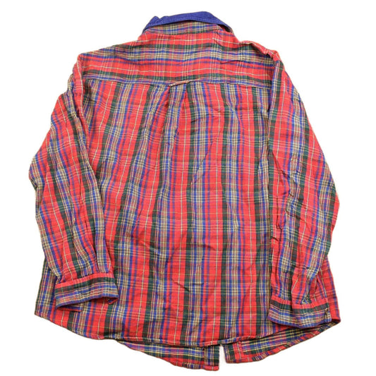 Other Clothing > Men's Clothing > Shirts & Tees > Oxfords & Button Downs Vintage 1990s Riders Plaid Flannel Button Up Shirt Men's Medium