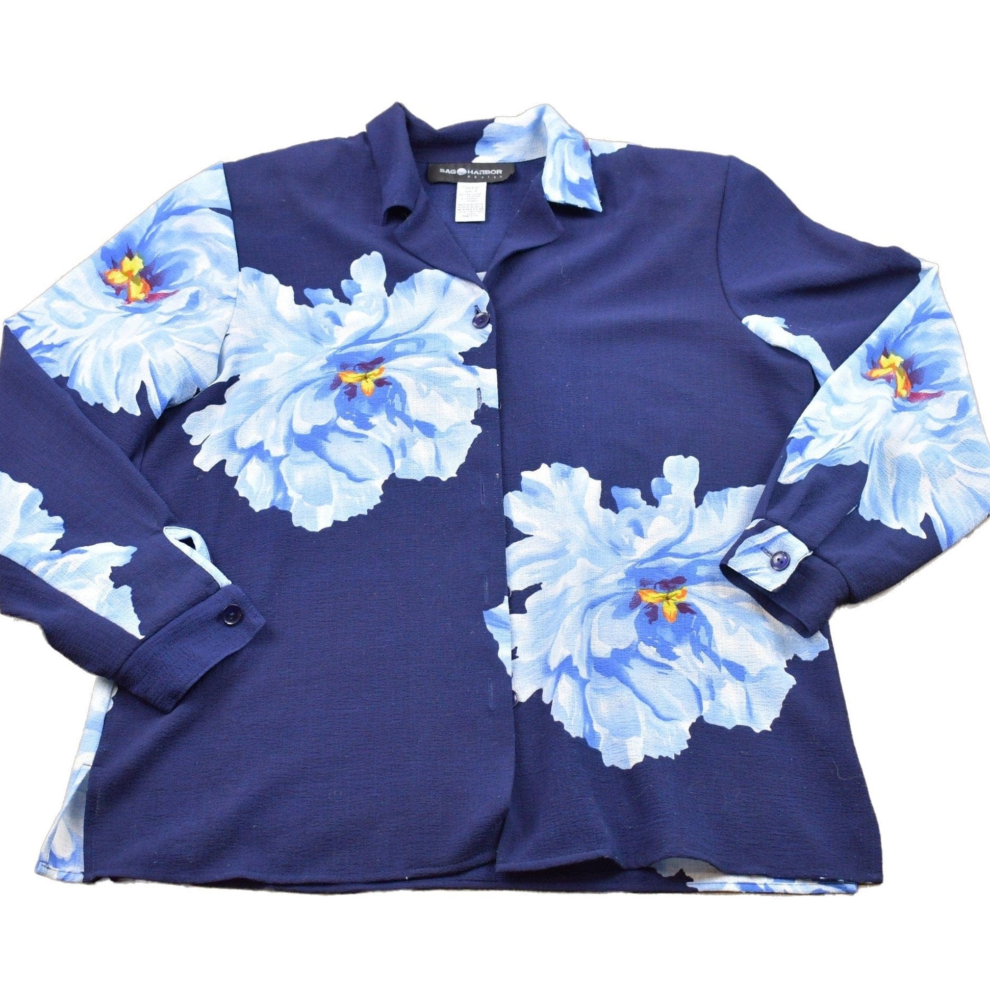 Other Clothing > Men's Clothing > Shirts & Tees > Oxfords & Button Downs Vintage 1990s Sag Harbor Floral Button Up Shirt Men's Large