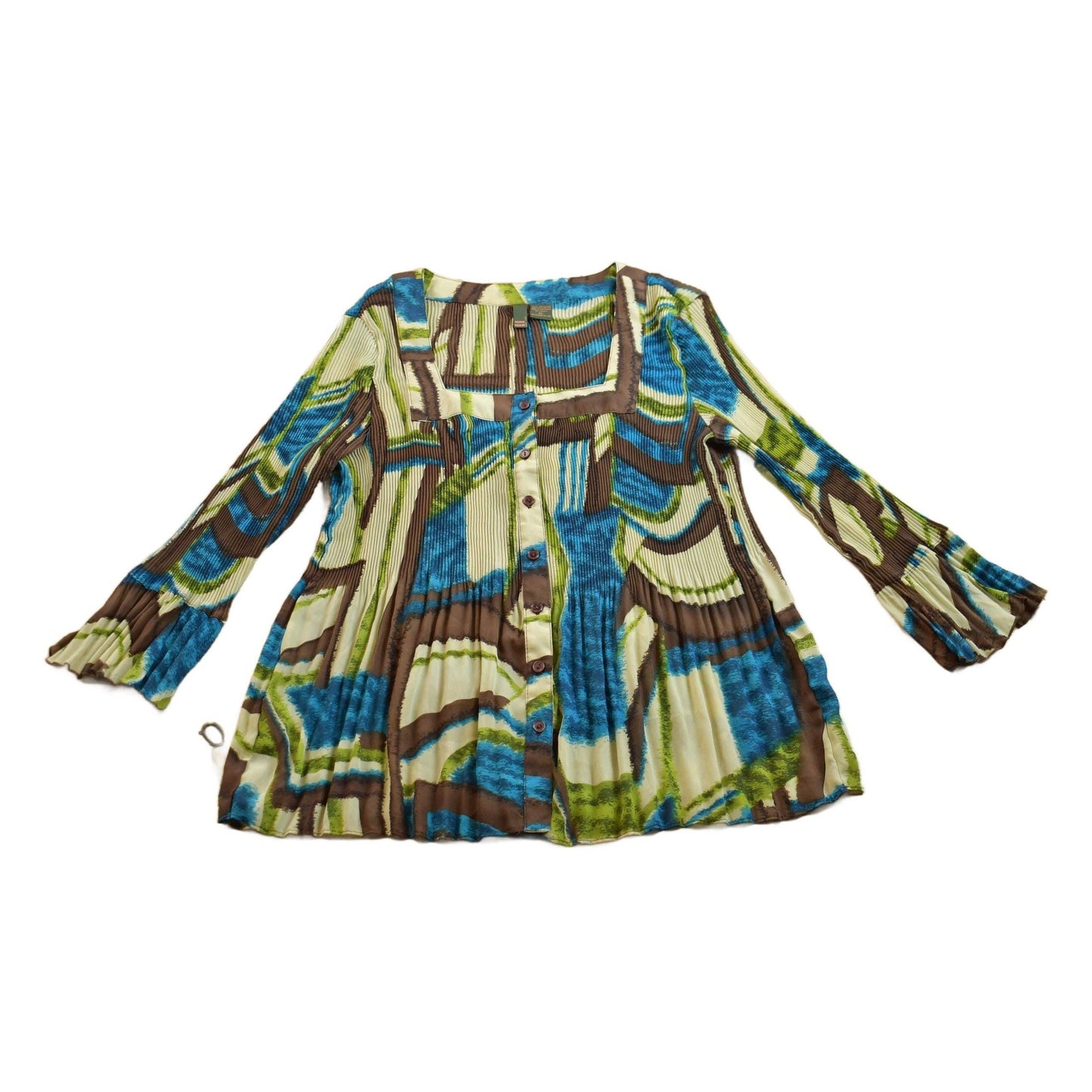 Other Clothing > Men's Clothing > Shirts & Tees > Oxfords & Button Downs Vintage 1990s Sere Nade Sheer Lace Abstract Button Up Shirt Women's XL