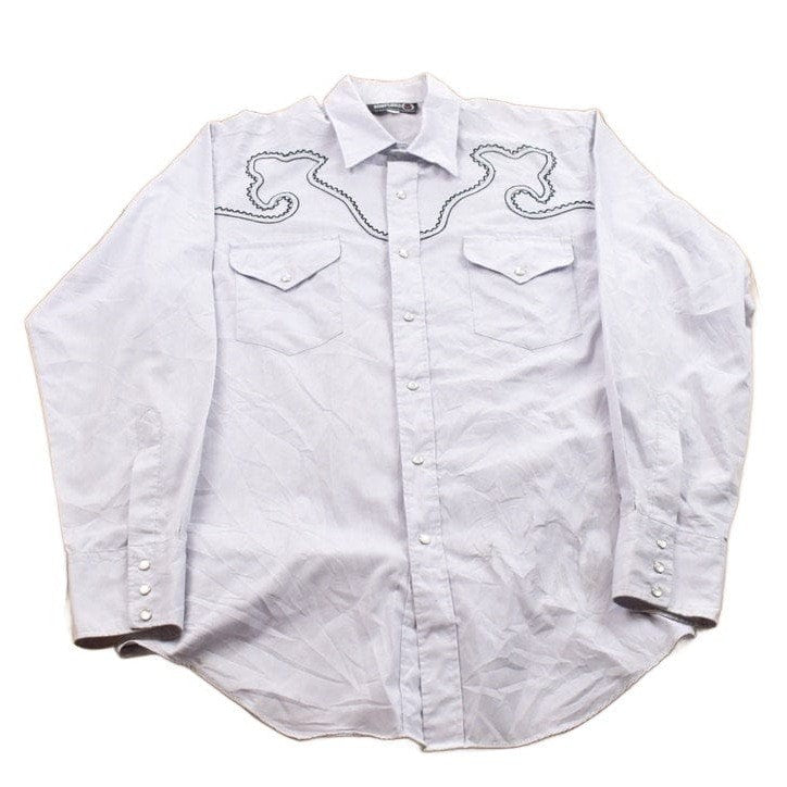 Other Clothing > Men's Clothing > Shirts & Tees > Oxfords & Button Downs Vintage 1990s Sheplers Button Up Western Shirt Men's Large