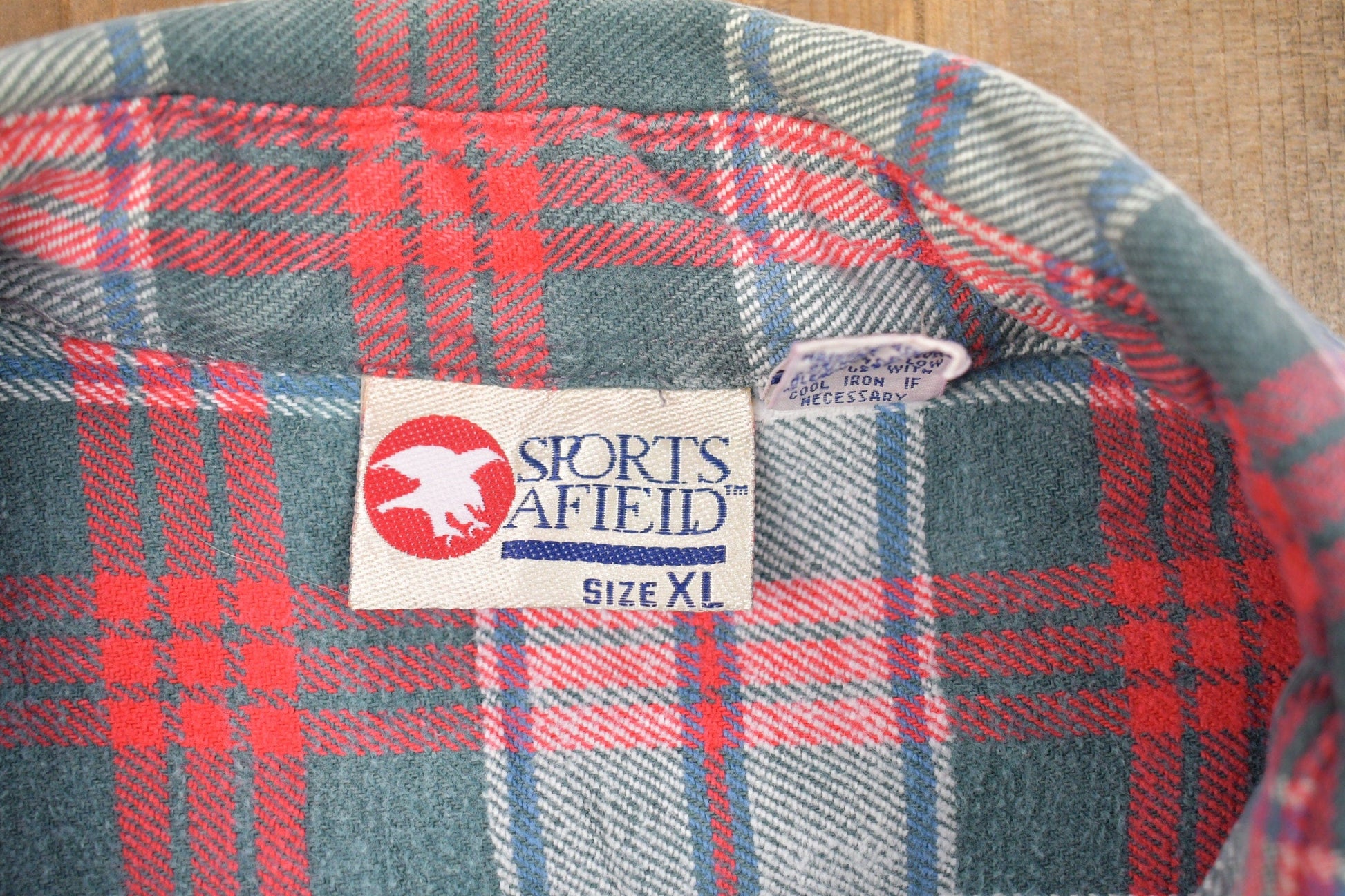 Other Clothing > Men's Clothing > Shirts & Tees > Oxfords & Button Downs Vintage 1990s Sports Afield Plaid Button Up Shirt Men's XL