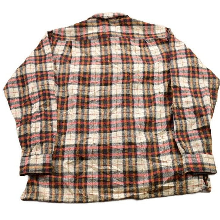 Other Clothing > Men's Clothing > Shirts & Tees > Oxfords & Button Downs Vintage 1990s Topaz Plaid Wool Flannel Button Up Shirt Men's Medium