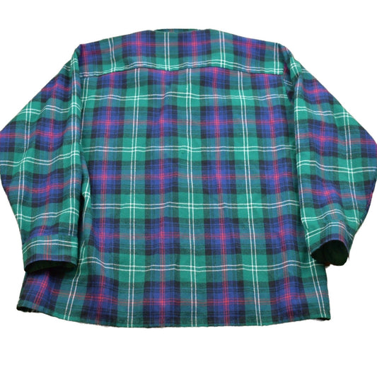 Other Clothing > Men's Clothing > Shirts & Tees > Oxfords & Button Downs Vintage 1990s Van Heusen Plaid Lined Button Up Shirt Men's 2XL