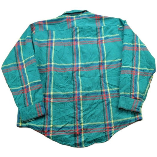 Other Clothing > Men's Clothing > Shirts & Tees > Oxfords & Button Downs Vintage 1990s Windsor Shirt Company Plaid Flannel Button Up Shirt Men's Large