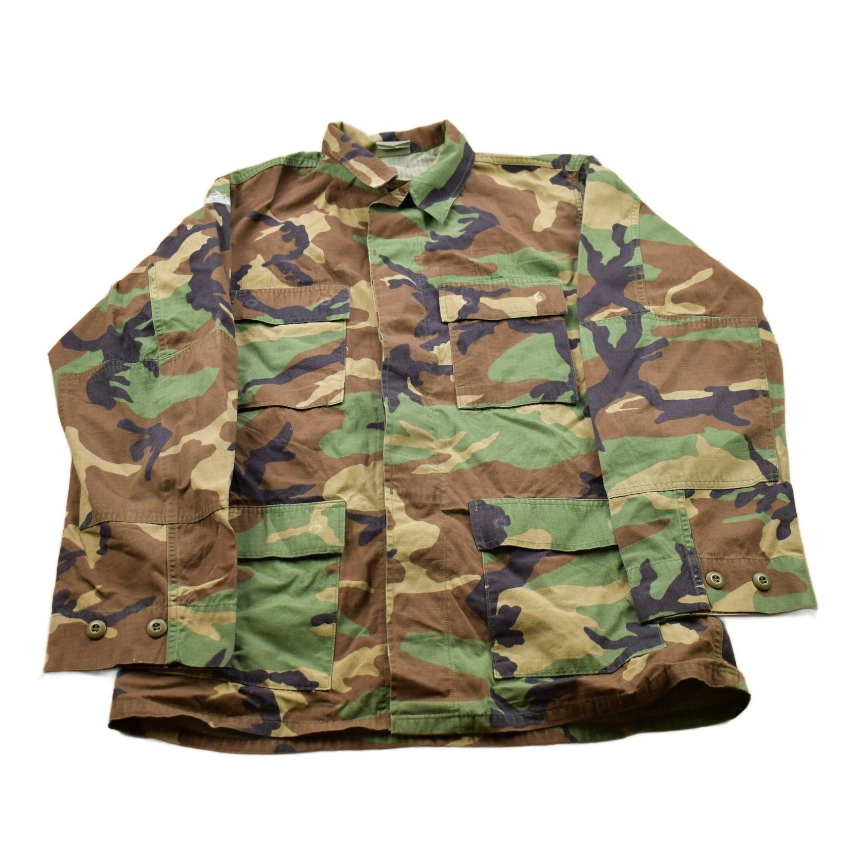 Other Clothing > Men's Clothing > Shirts & Tees > Oxfords & Button Downs Vintage Military Button Up Shirt Men's M