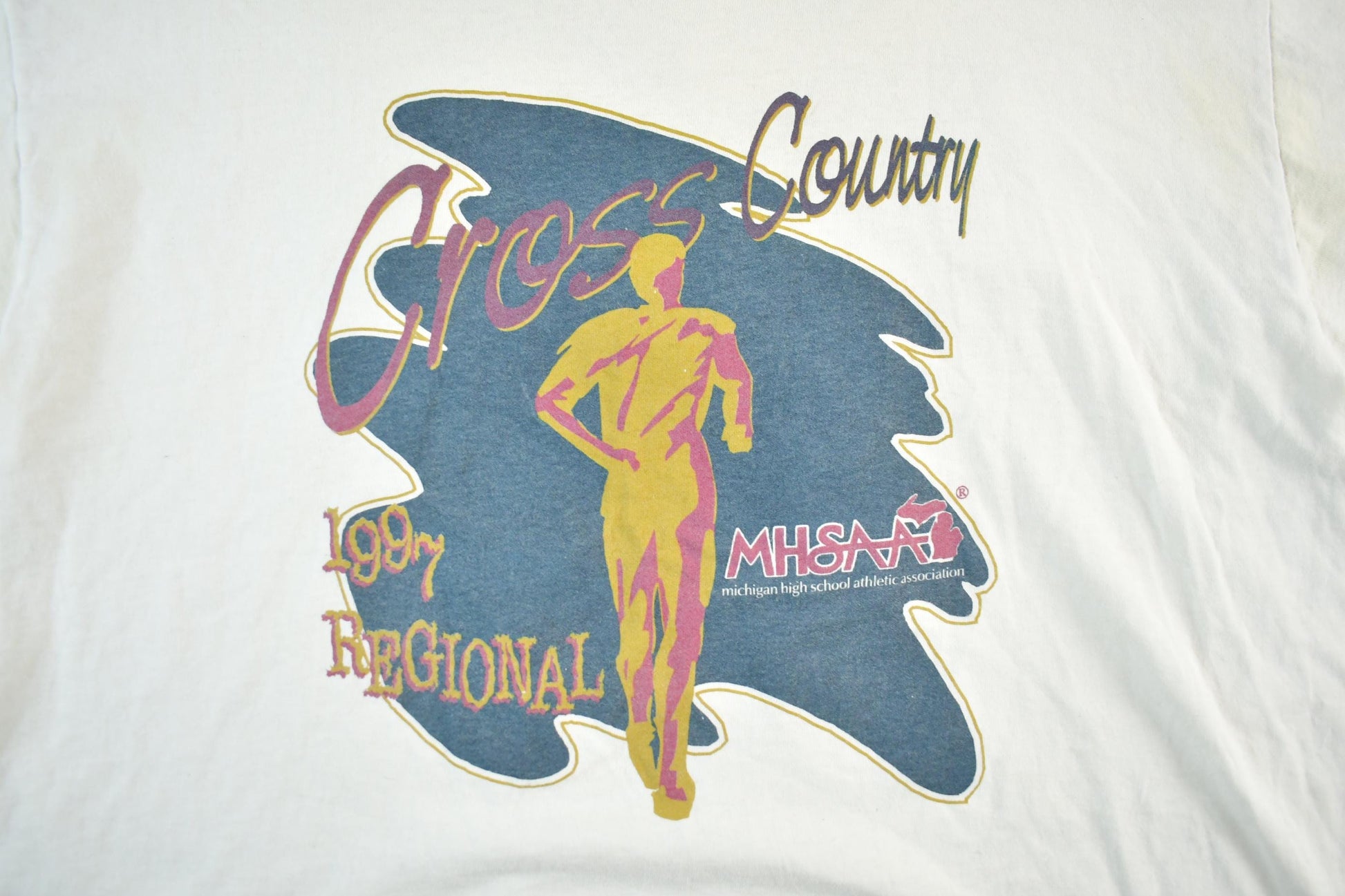 Other Clothing > Men's Clothing > Shirts & Tees > T Shirts Vintage 1990s MHSAA Cross Country Regionals Running T Shirt Mens XL