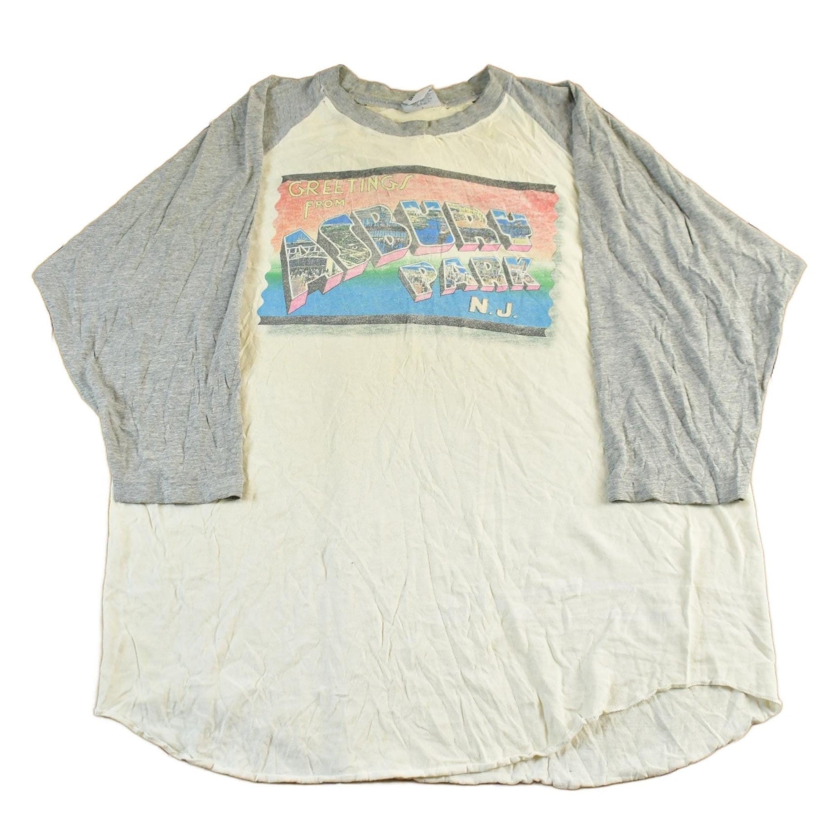 Other Clothing > Men's Clothing > Shirts & Tees > T Shirts Vintage 1999 Bruce Springsteen Greetings from Ashbury Park Raglan Tour Band T-Shirt Men's Large / Stanley Desantis /Band Tee / Made in USA