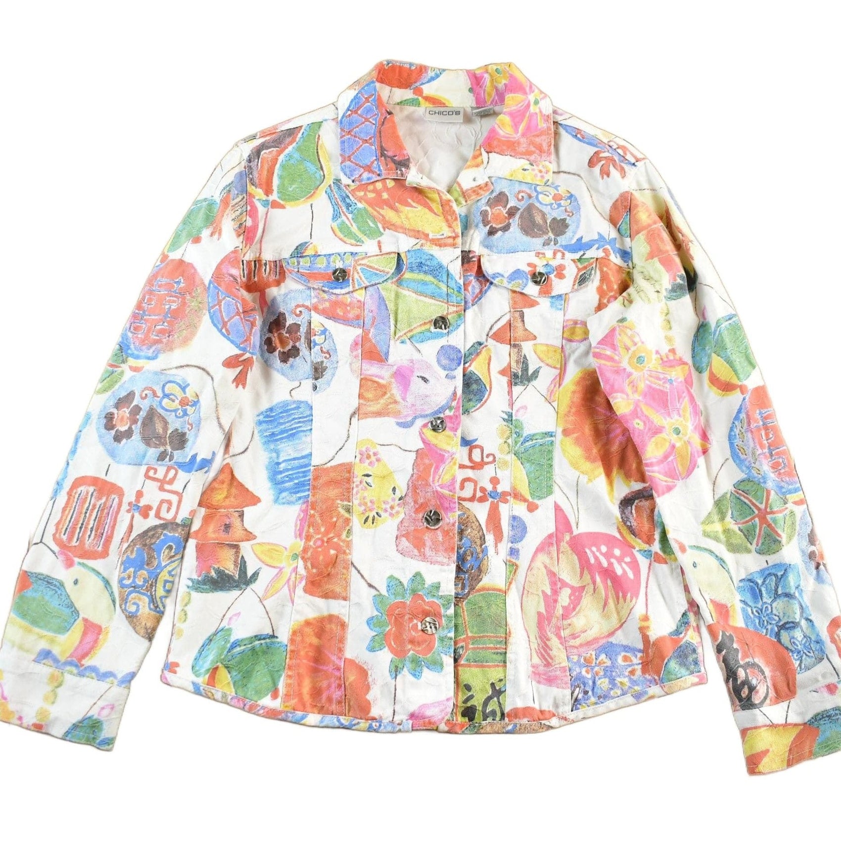 Other Clothing > Women's Clothing > Blazers & Suits > Blazers Vintage 1990s Chicos Design All Over Print Blazer Women's Small