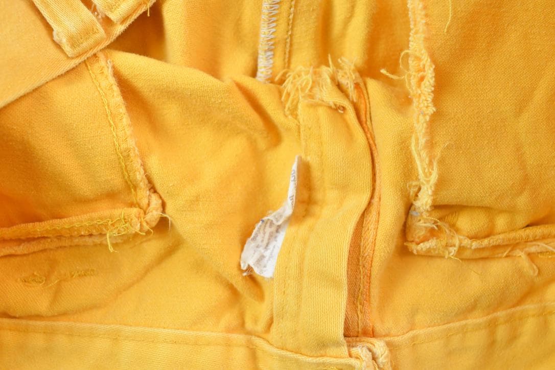 Other Clothing > Women's Clothing > Jeans Vintage 1960s Yellow Bell Bottom Jeans Women's 30 x 29