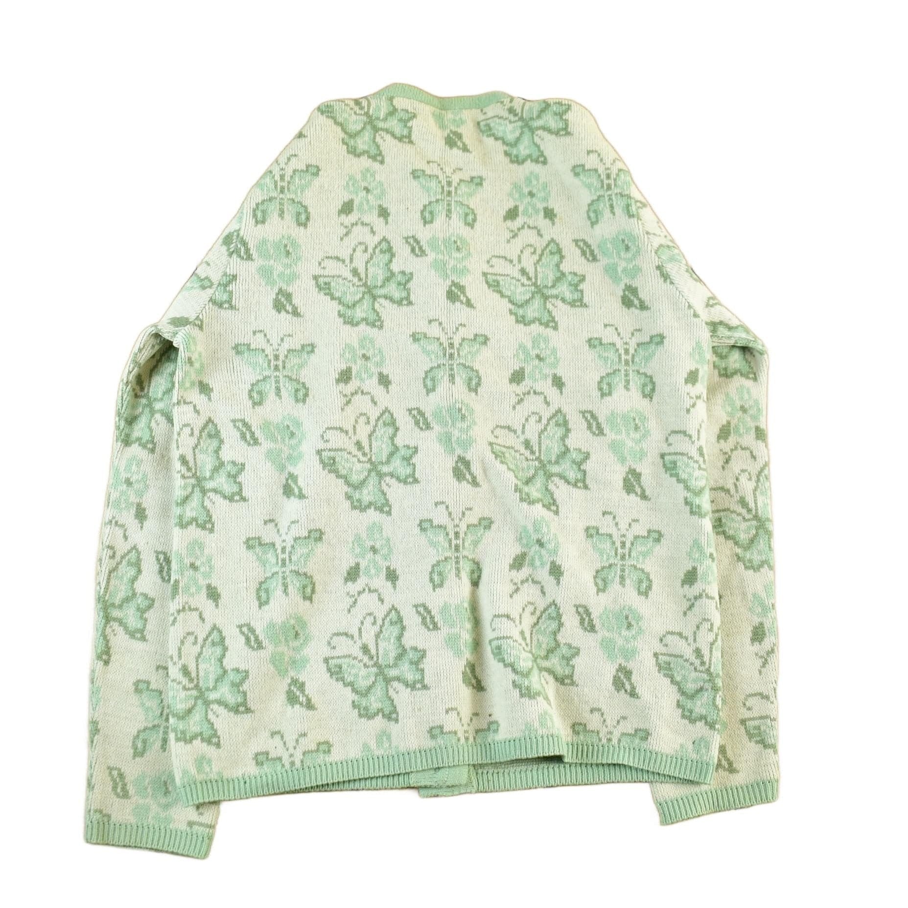 Other Clothing > Women's Clothing > Sweaters > Cardigans Vintage 1970s Butterfly Knit Cardigan Sweater Women's XS