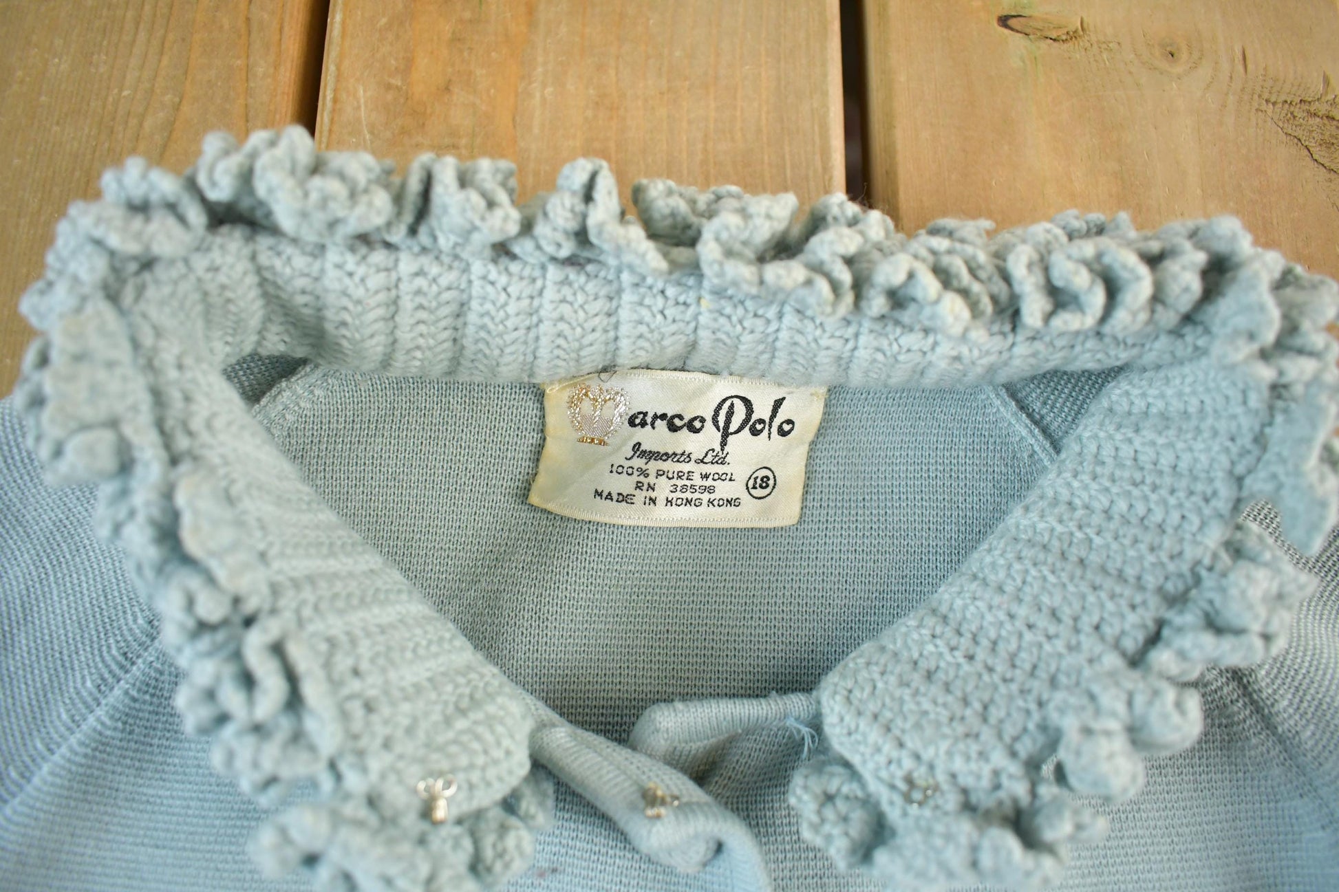 Other Clothing > Women's Clothing > Sweaters > Cardigans Vintage 1980s Marco Polo Wool Knit Cardigan Sweater Women's Medium