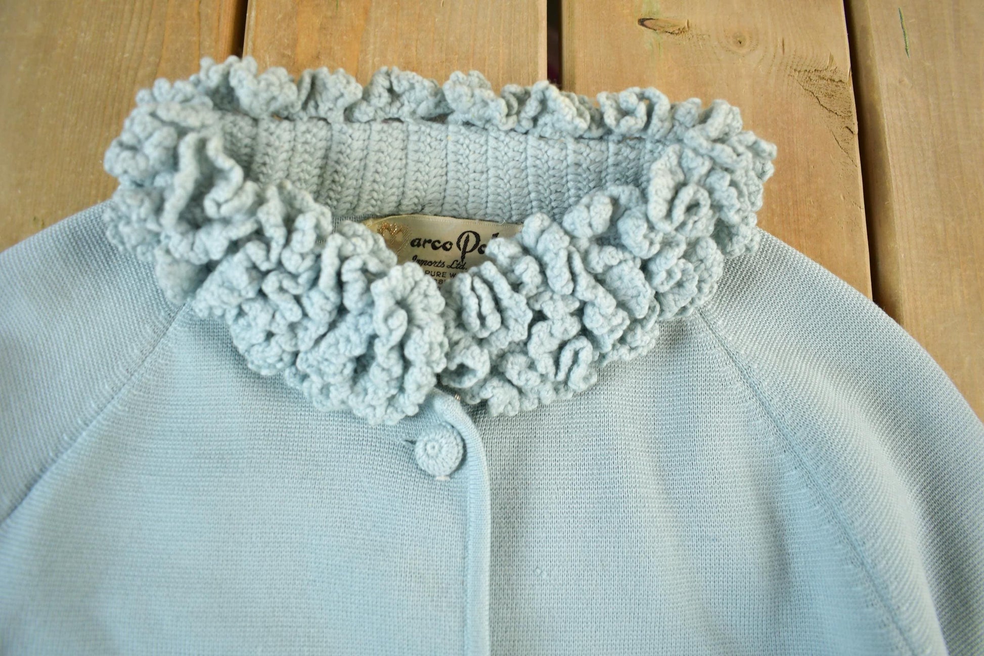 Other Clothing > Women's Clothing > Sweaters > Cardigans Vintage 1980s Marco Polo Wool Knit Cardigan Sweater Women's Medium