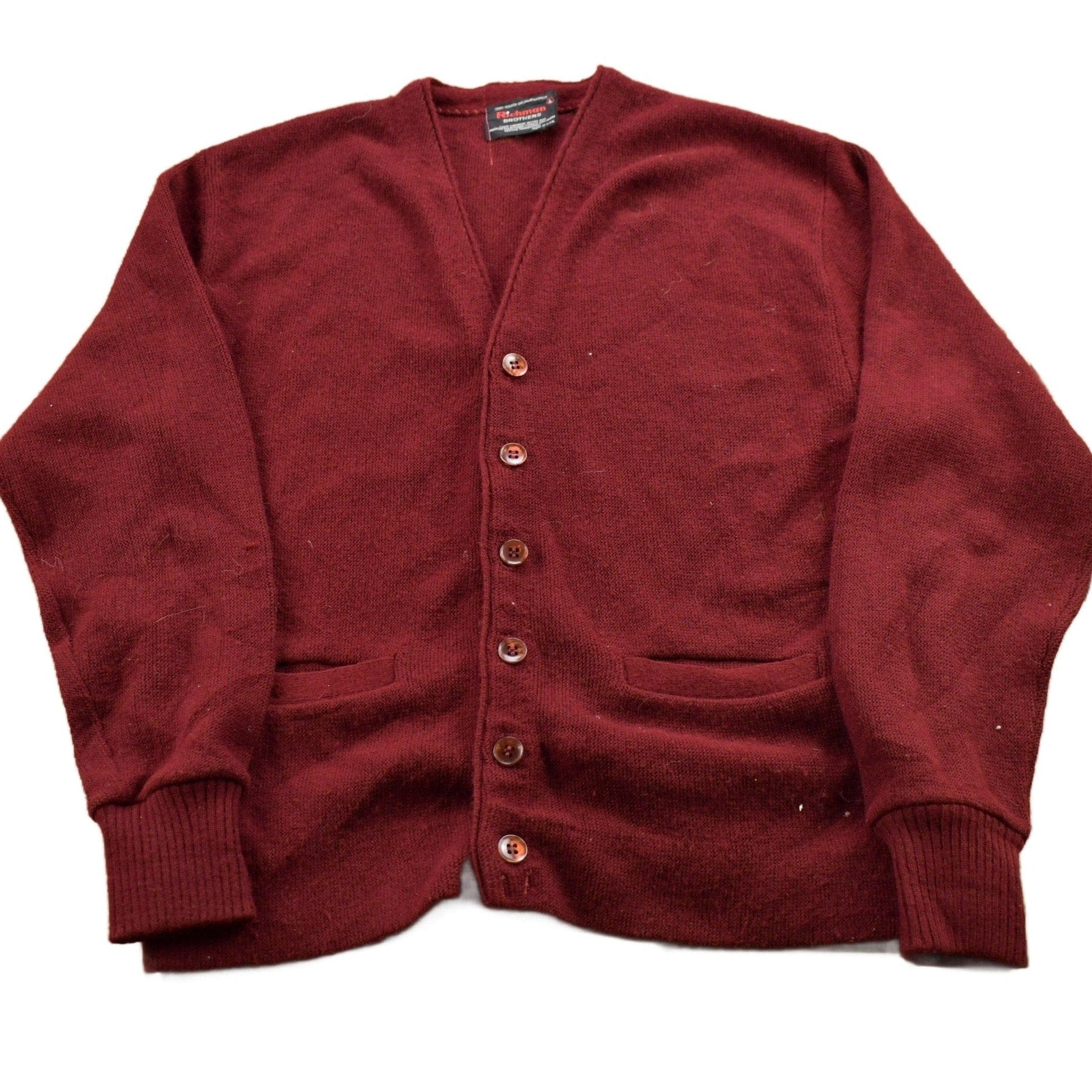 Other Clothing > Women's Clothing > Sweaters > Cardigans Vintage 1990s Richman Brothers 100% Virgin Orlon Acrylic Knitted Cardigan Sweater Men's S