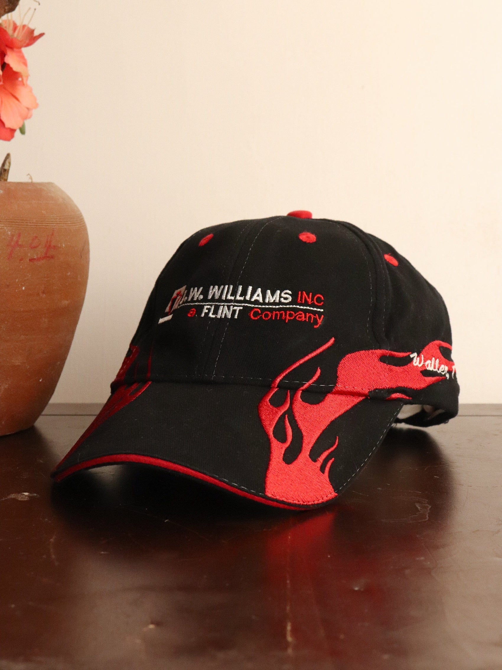 Other Hats & Beanies J.W. Williams Inc Hat Adult Black Strap Back Flames