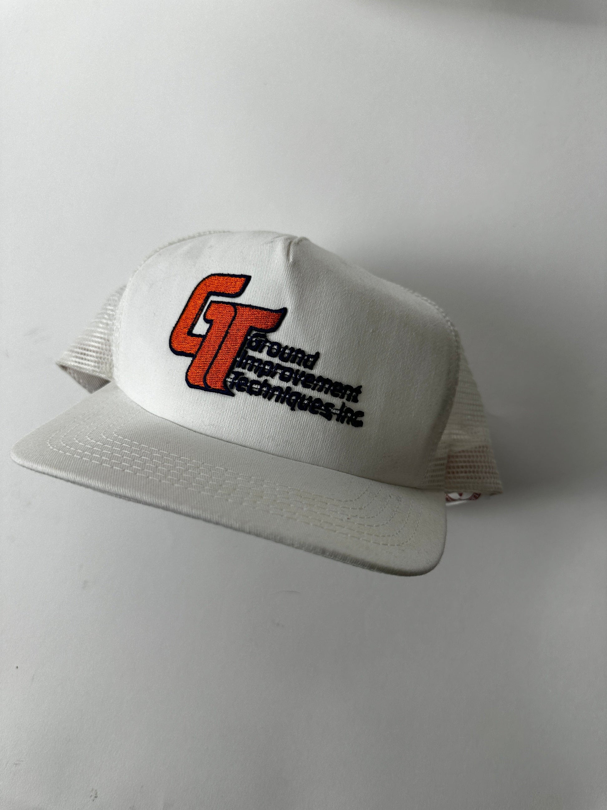 Other Hats & Beanies Vintage Ground Improvement Techniques Hat Cap Adult White Trucker Snap Back