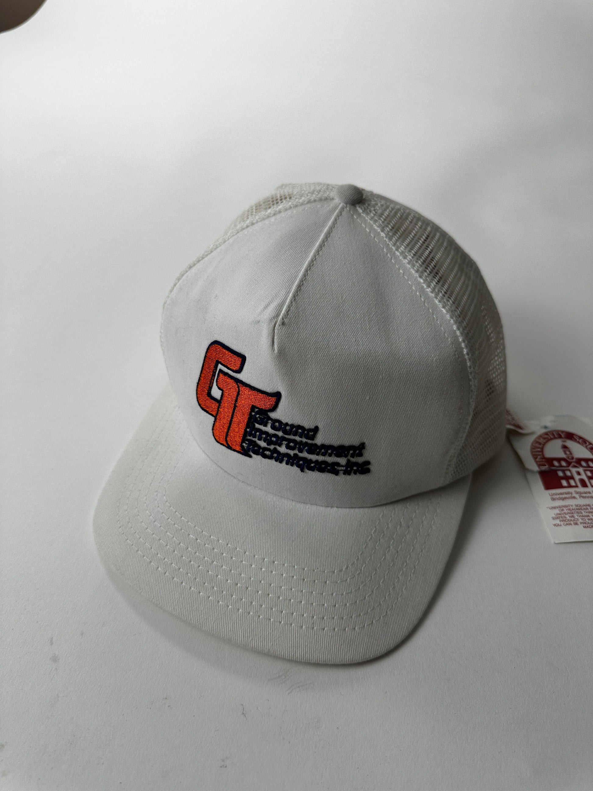 Other Hats & Beanies Vintage Ground Improvement Techniques Hat Cap Adult White Trucker Snap Back