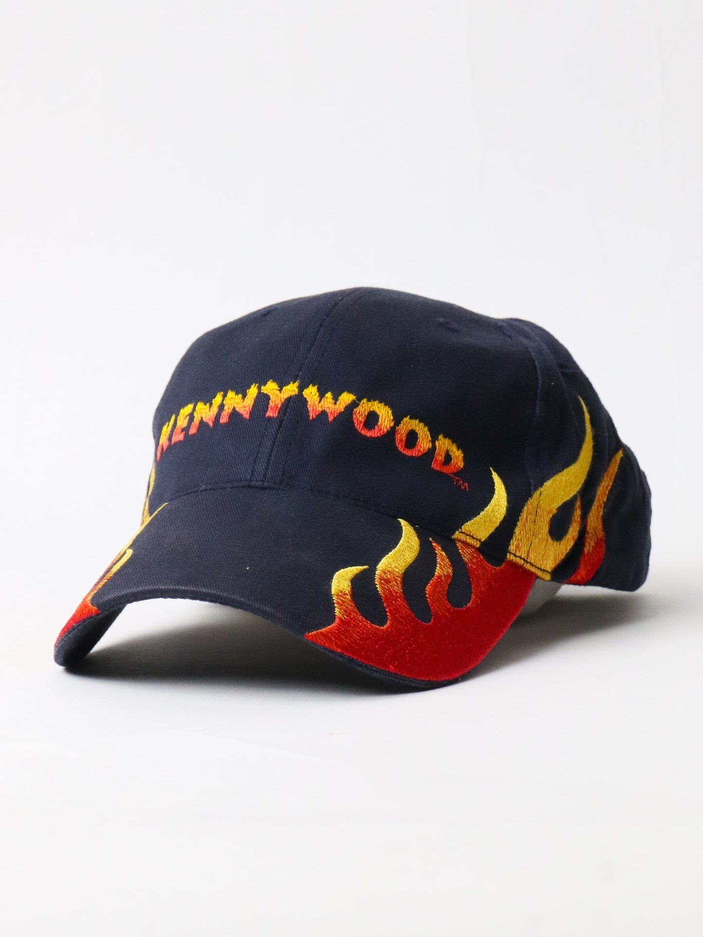 Other Hats & Beanies Vintage Kennywood Hat Cap Adult Black Strap Back Flames