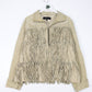 Other Jackets & Coats Avanti Jacket Womens 3X Beige Tassel Fringe Leather Cowgirl Western