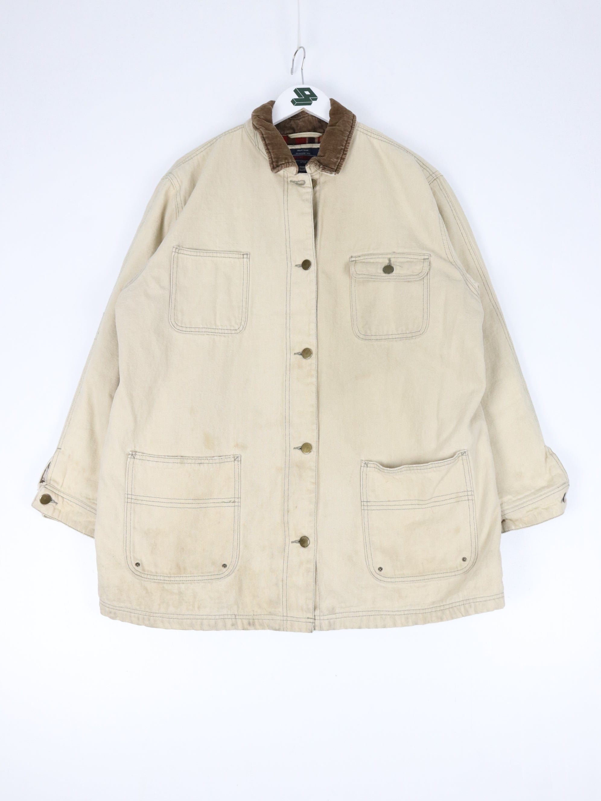 Faded Glory Jacket Womens 1X Beige Chore Lined Coat Outdoors – Proper  Vintage