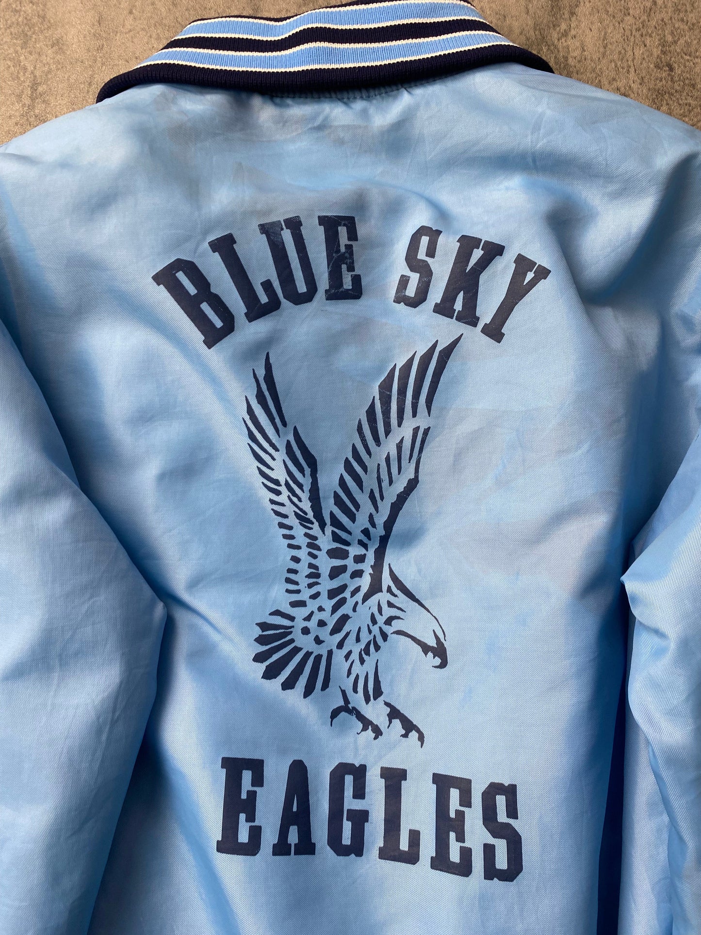 Other Jackets & Coats Vintage Blue Sky Eagles Jacket Mens Small Blue Snap On Coat Basketball 80s