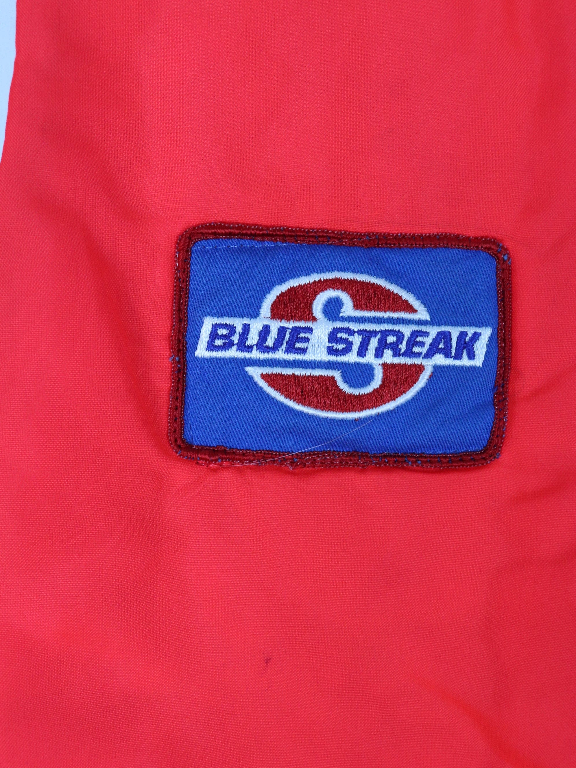 Vintage Blue Streak Vest Mens Large Blue Red Reversible Jacket