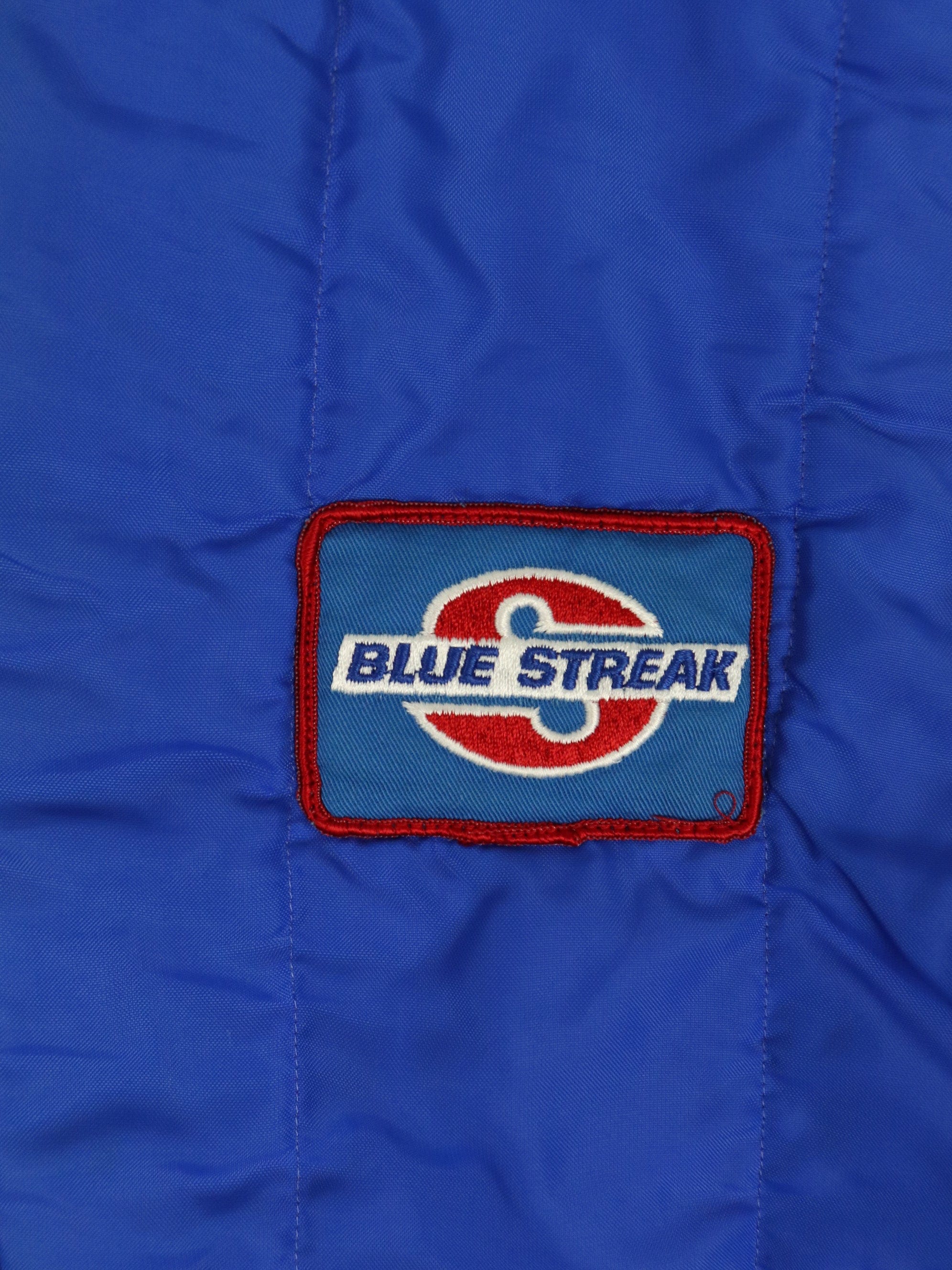 Vintage Blue Streak Vest Mens Large Blue Red Reversible Jacket