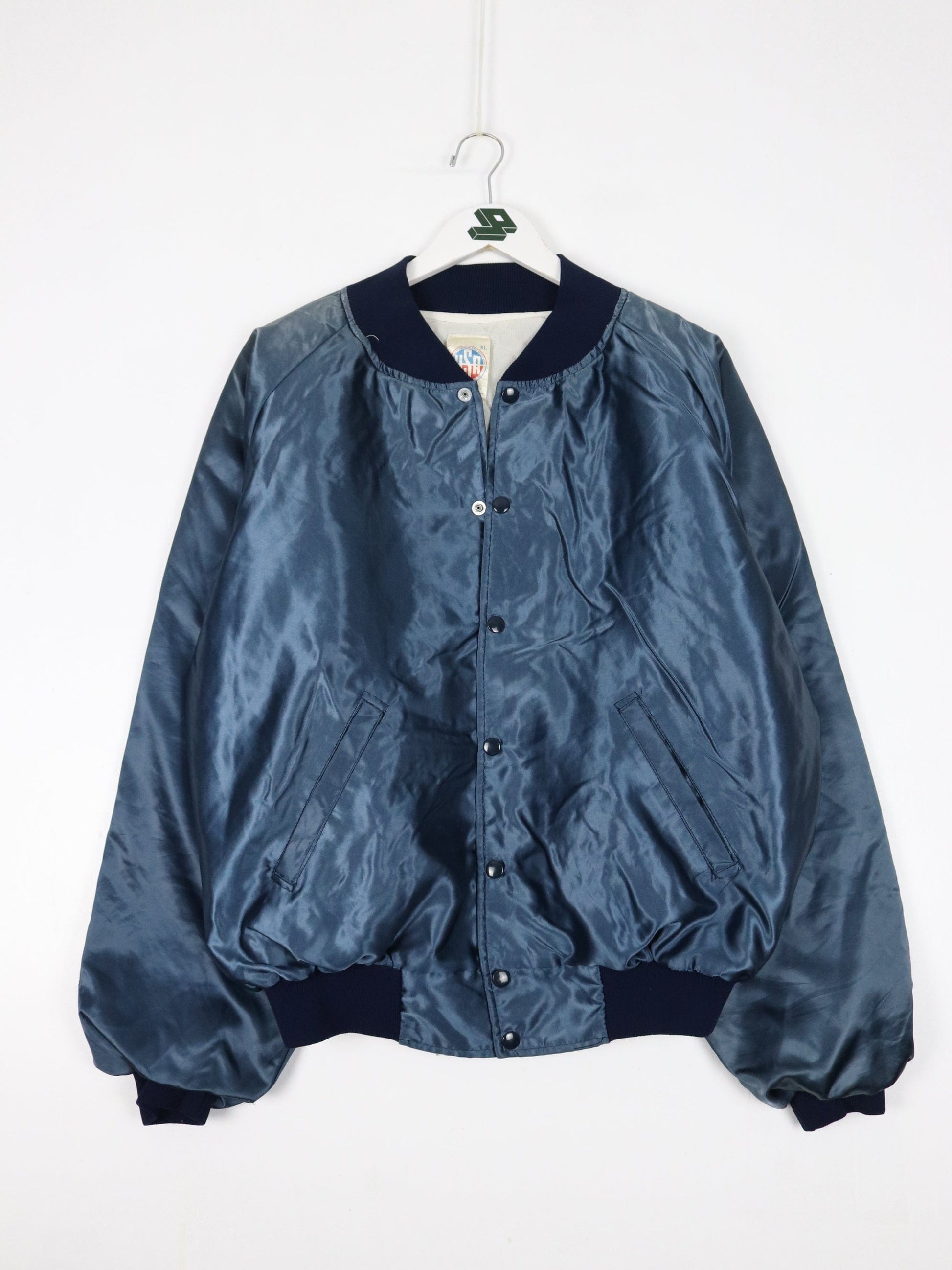 Other Jackets & Coats Vintage Cardinals Fabricating Jacket Mens XL Blue Satin Bomber Coat