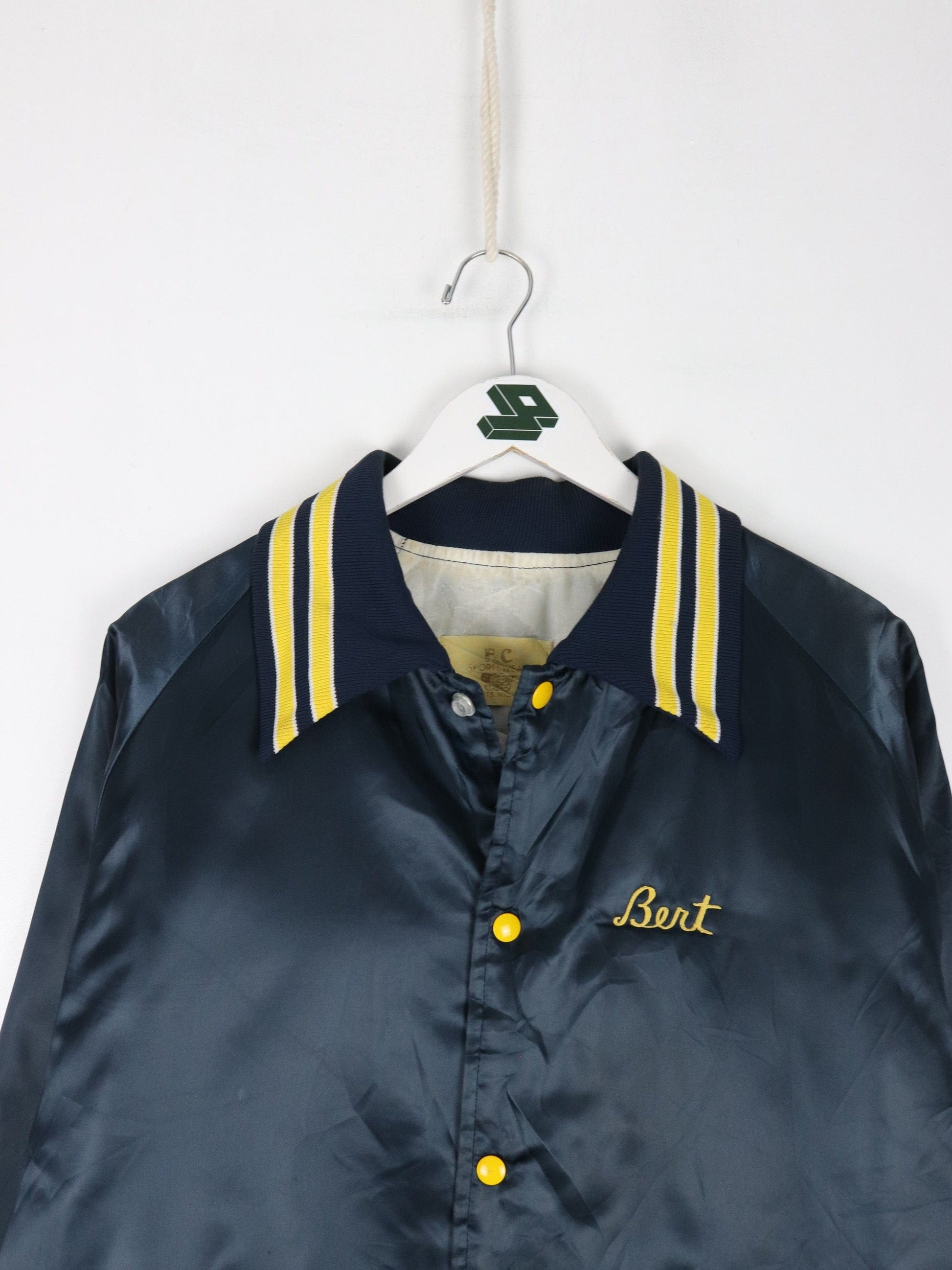 Other Jackets & Coats Vintage I.D.E. Club Jacket Mens XL Blue Stain Bomber Snap On