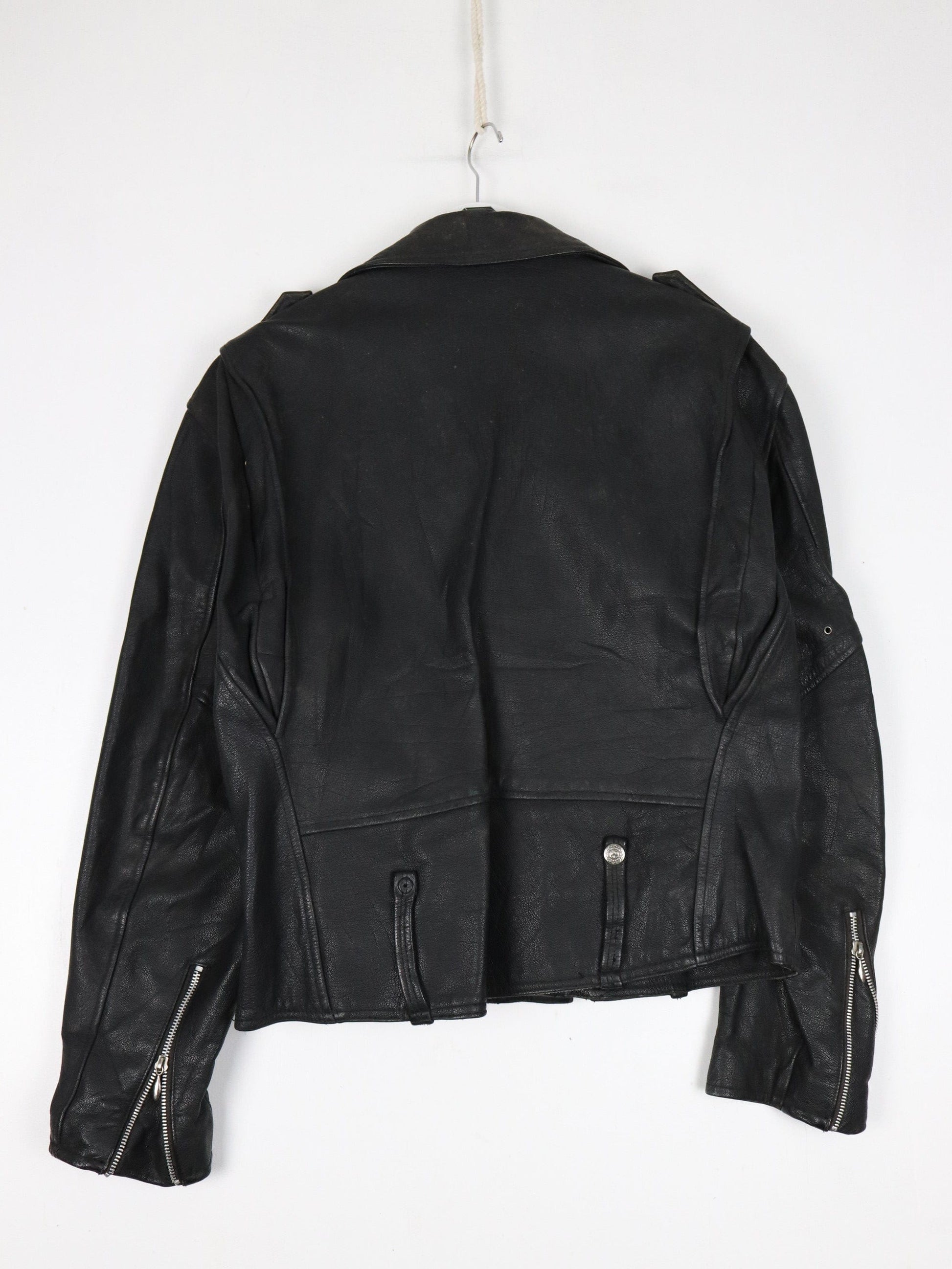 Other Jackets & Coats Vintage Leather Jacket Mens 42 Medium Black Biker Moto