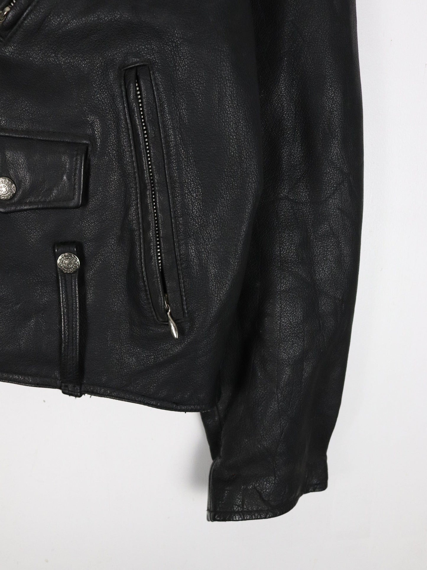 Other Jackets & Coats Vintage Leather Jacket Mens 42 Medium Black Biker Moto