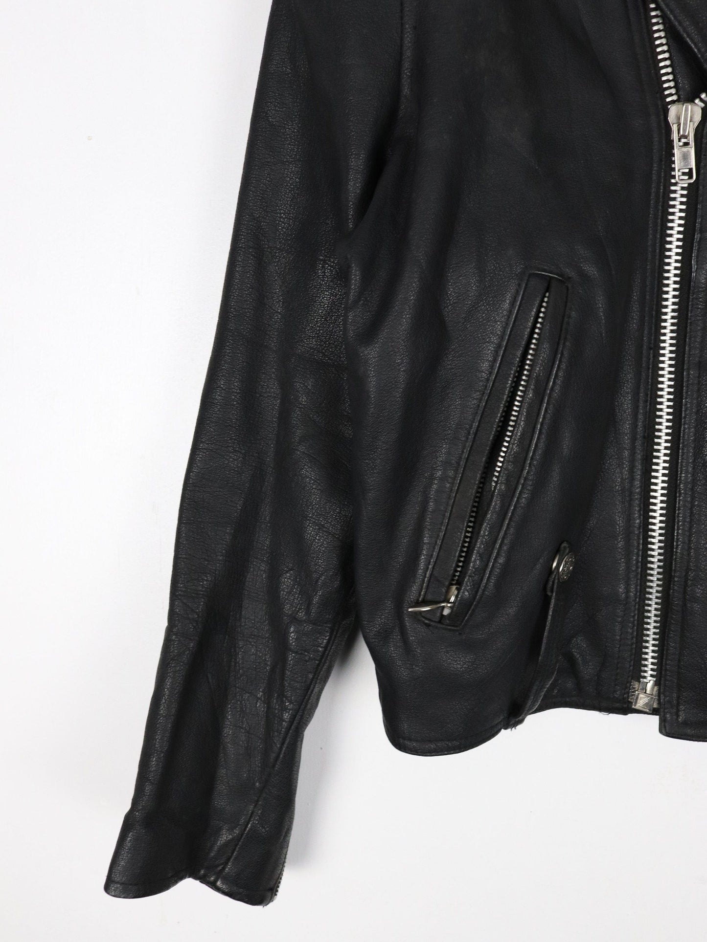 Other Jackets & Coats Vintage Leather Jacket Mens 42 Medium Black Biker Moto