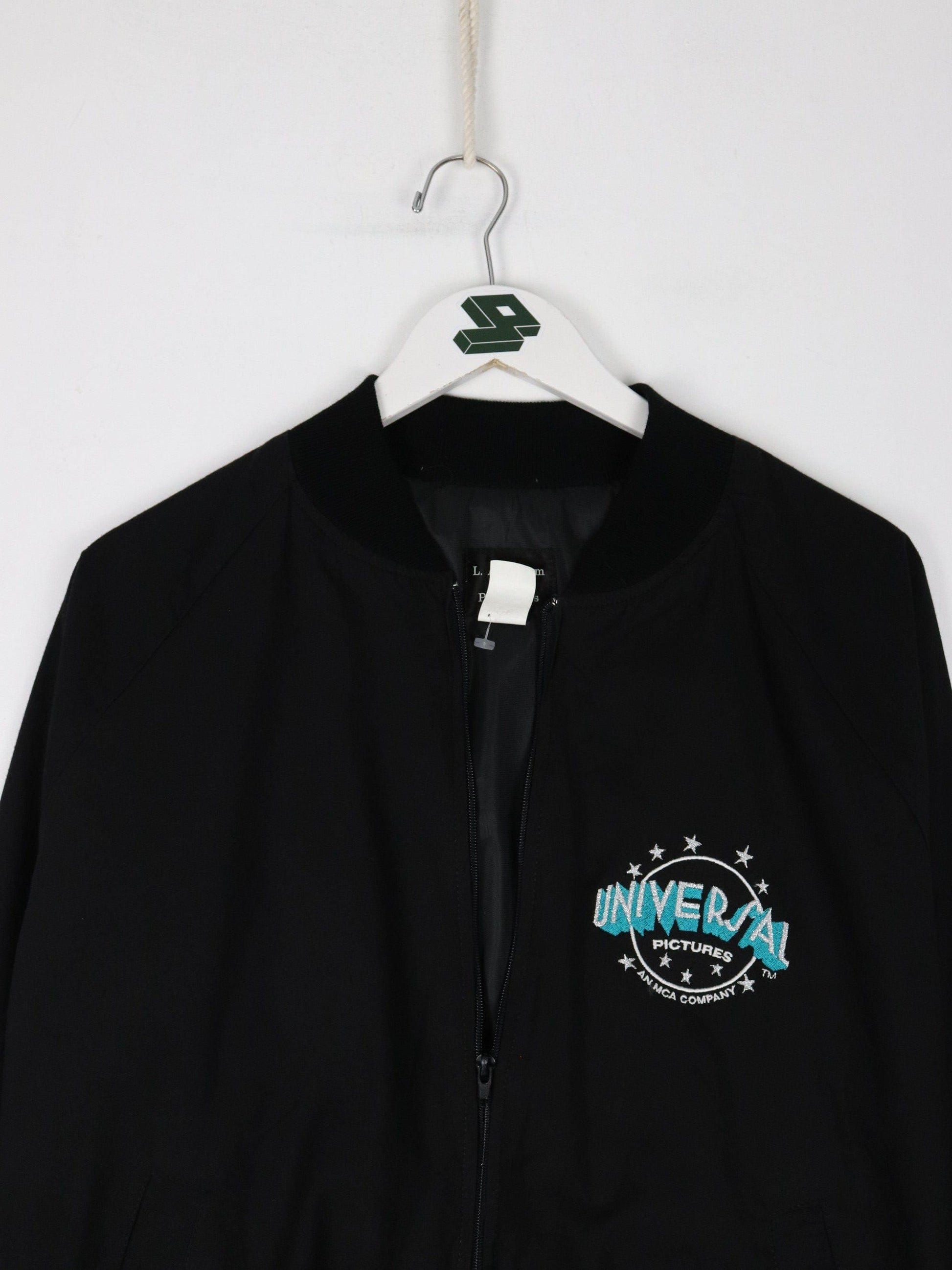 Other Jackets & Coats Vintage Universal Pictures Jacket Fits Mens Large Black Full Zip Bomber