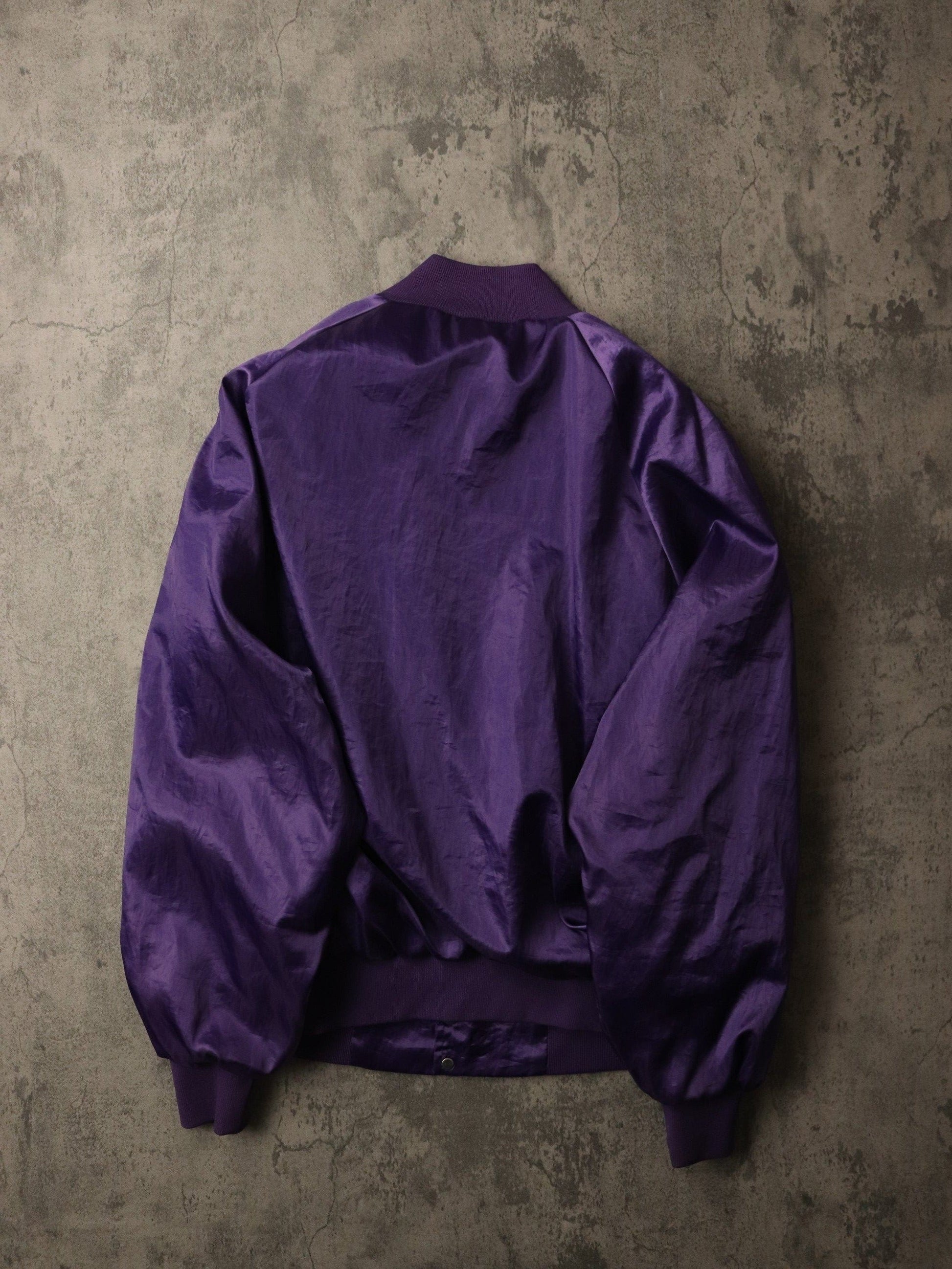 Other Jackets & Coats Vintage WWS Electrical Jacket Fits Mens Large Purple Satin Snap On Bomber