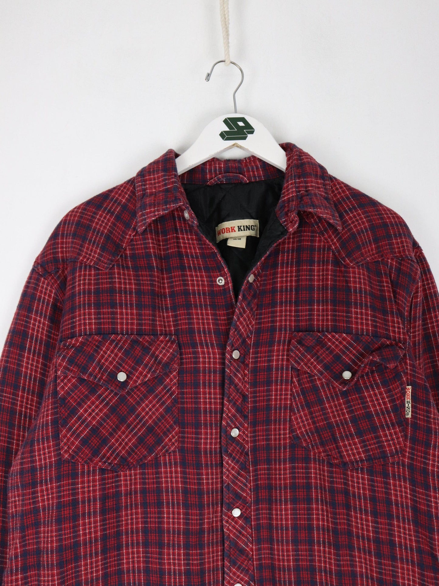 Other Jackets & Coats Work King Jacket Mens Medium Red Flannel Pearl Snap Outdoors