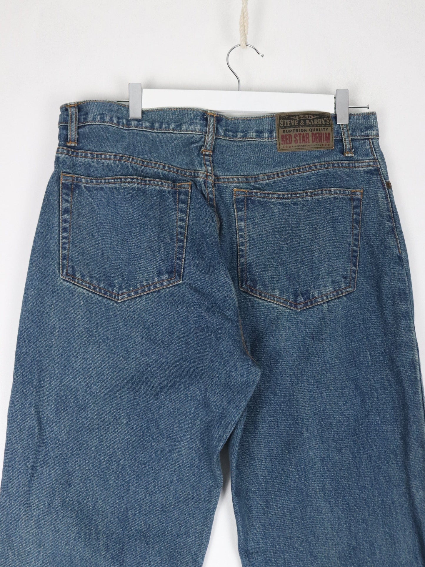 Other Jeans Steve & Barry's Pants Fits Mens 34 x 29 Blue Denim Jeans Classic Fit