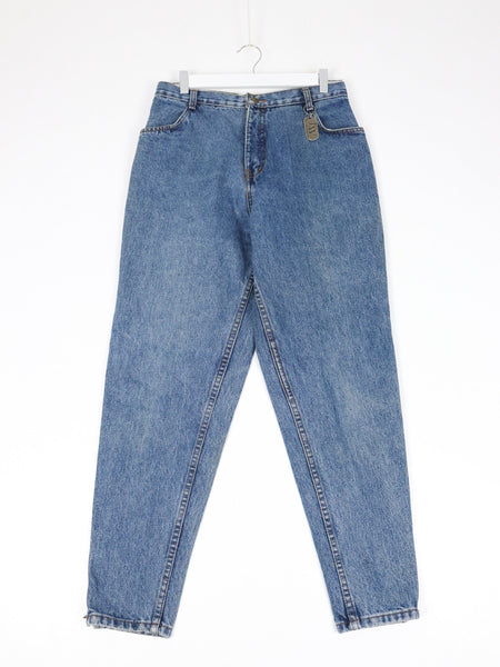 Vintage Lee Pants Womens 12 Blue High Waisted Denim Jeans 28 x 30