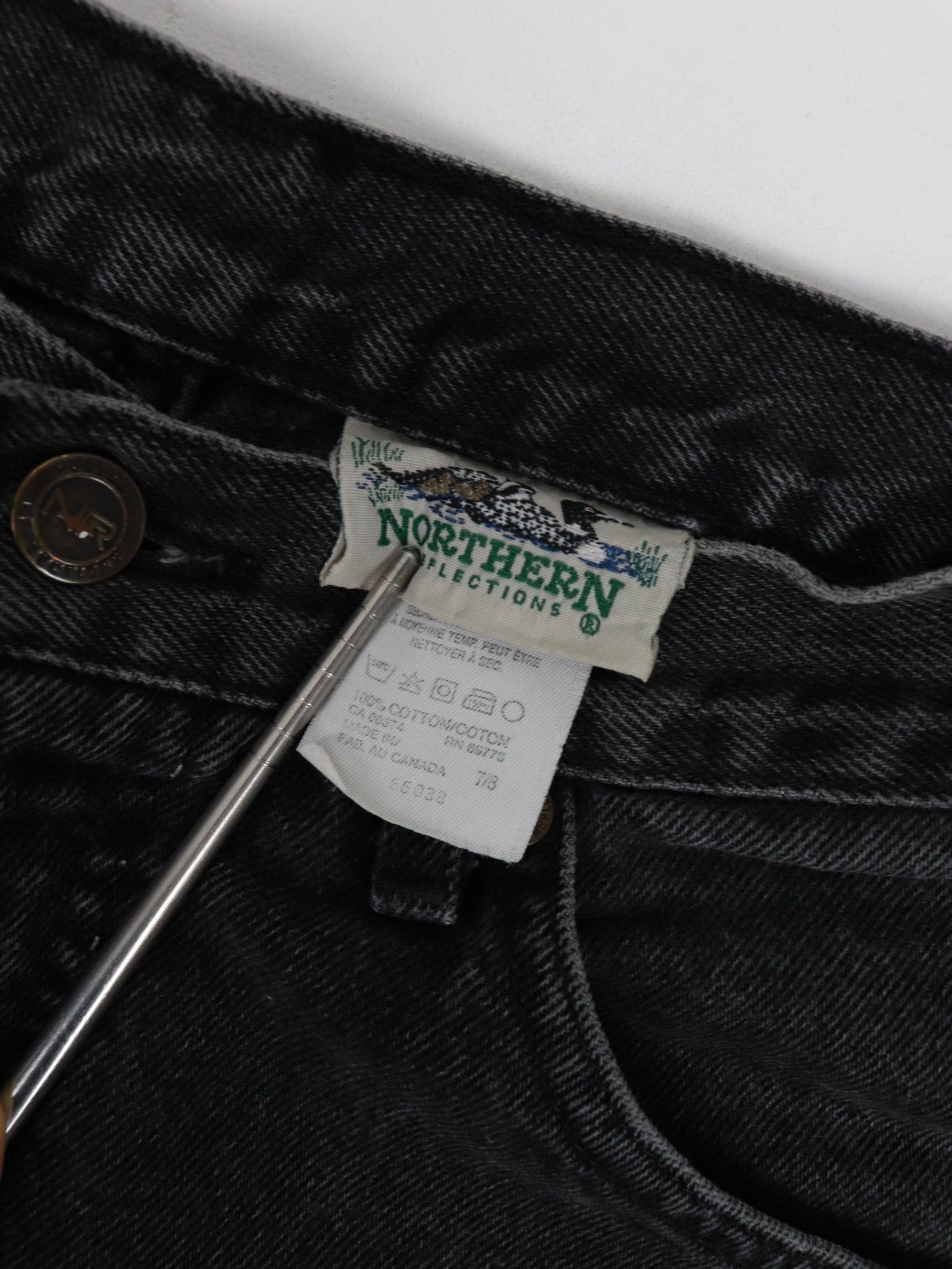 Vintage Northern Reflections Pants Womens 7/8 Black Denim Jeans High W –  Proper Vintage