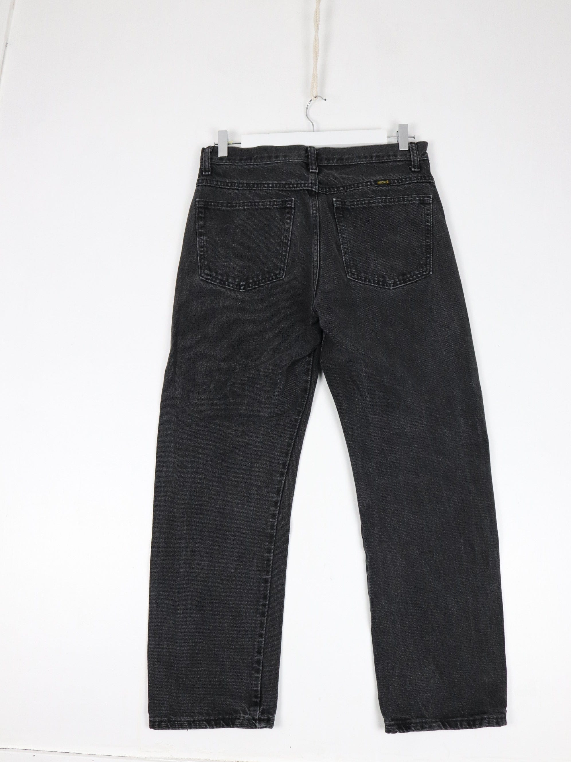 Vintage Rustler Pants Mens 33 x 30 Black Denim Jeans – Proper Vintage