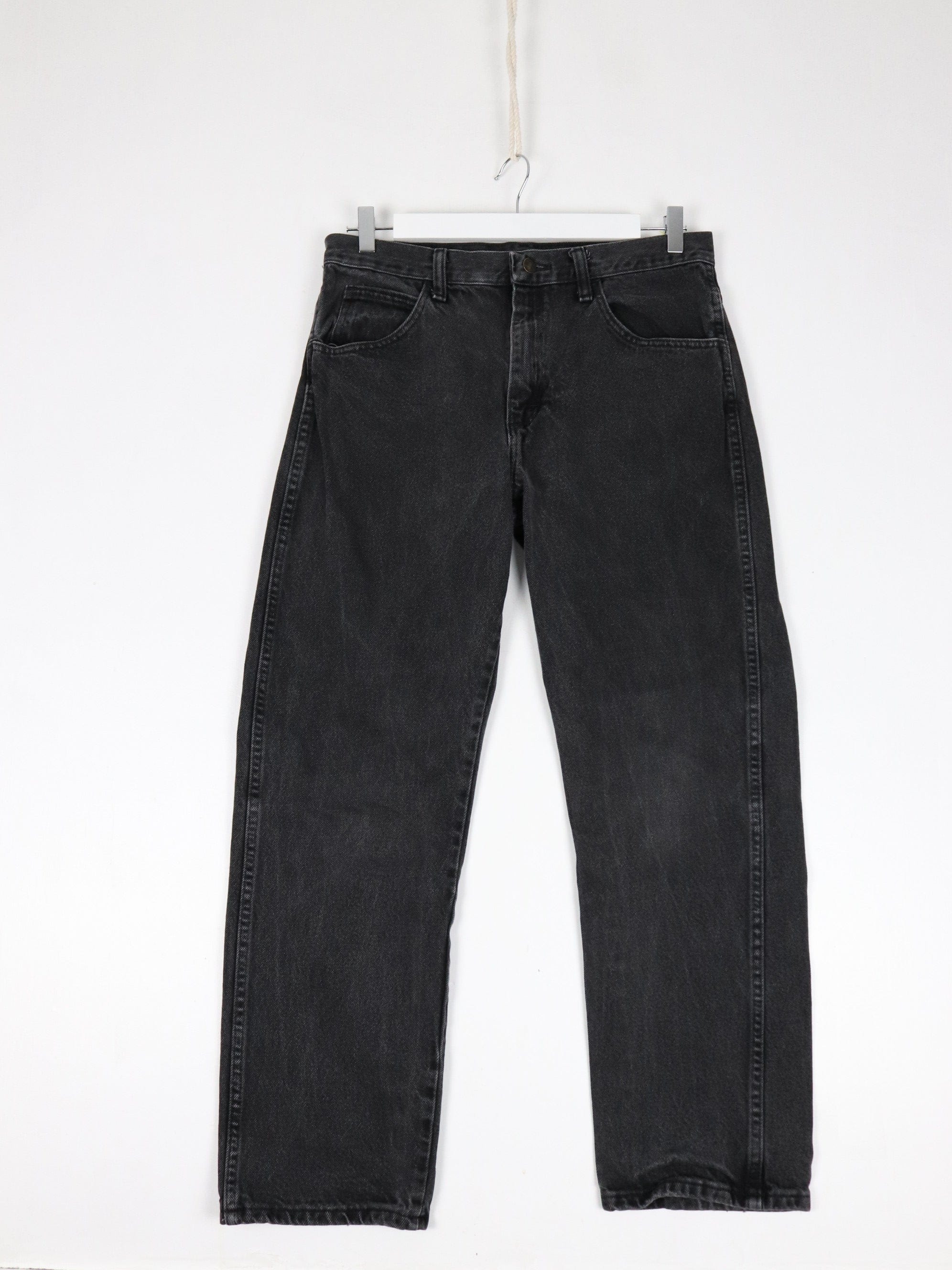 Vintage Rustler Pants Mens 33 x 30 Black Denim Jeans