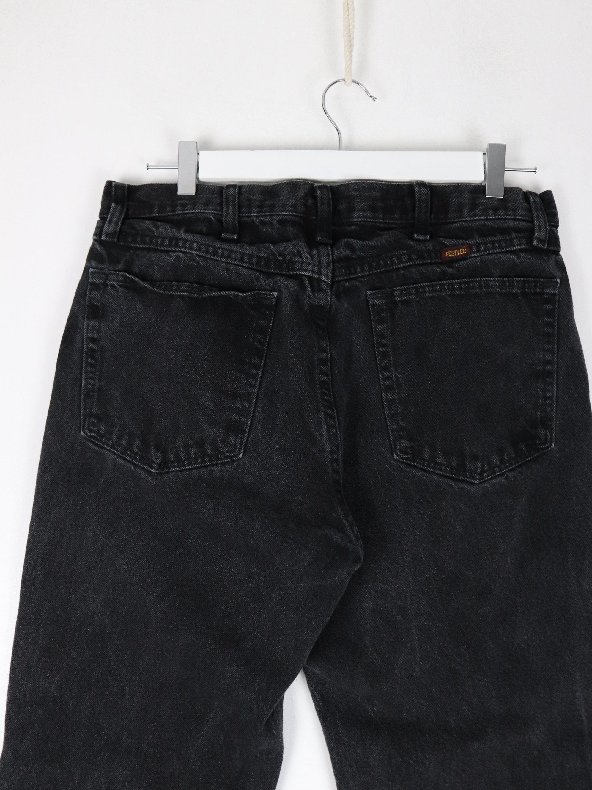 Vintage Rustler Pants Mens 33 x 30 Black Denim Jeans – Proper Vintage