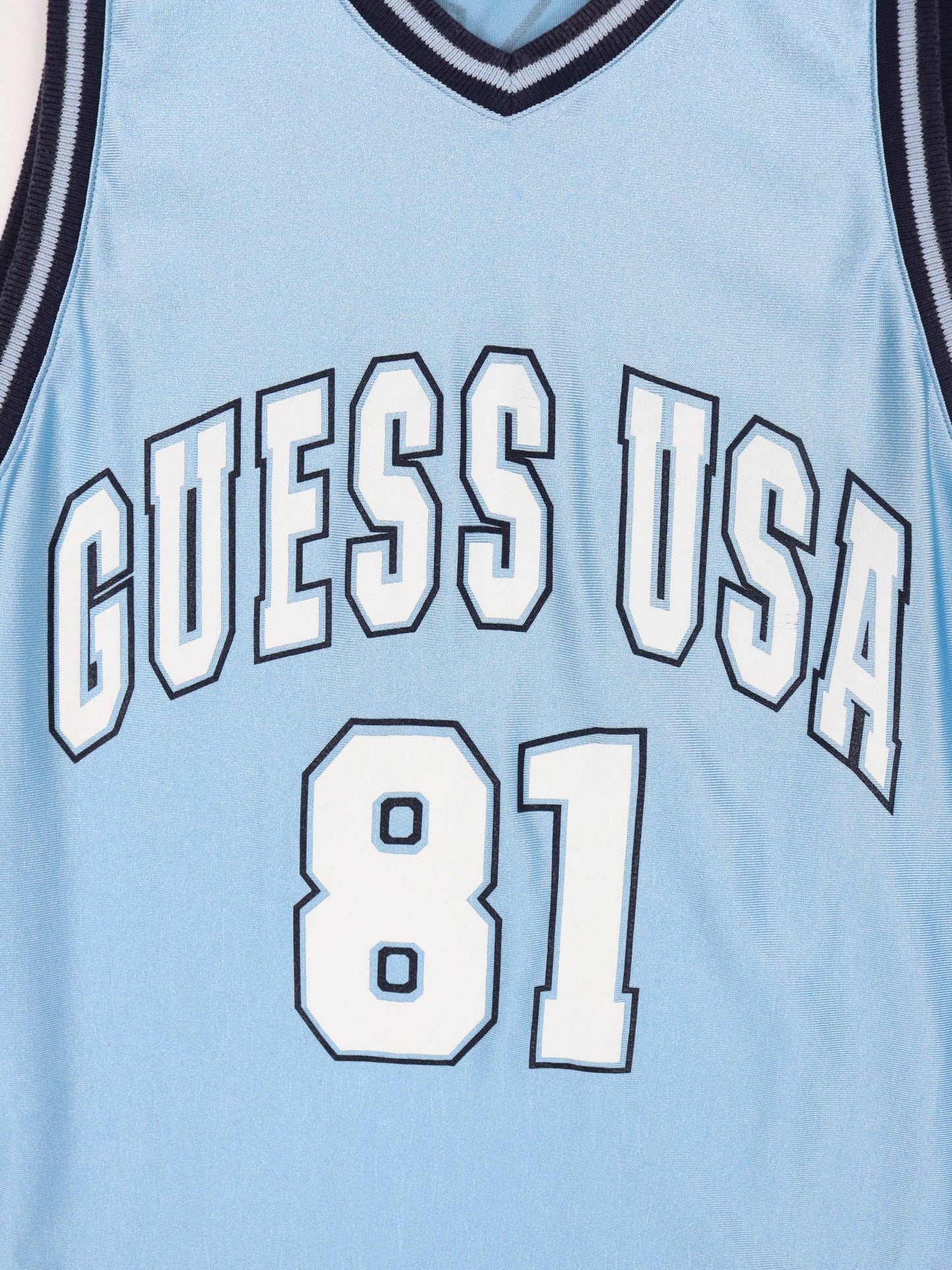 Other Jersey Vintage Guess Basketball Jersey Mens Large Blue Shimmer USA 90s