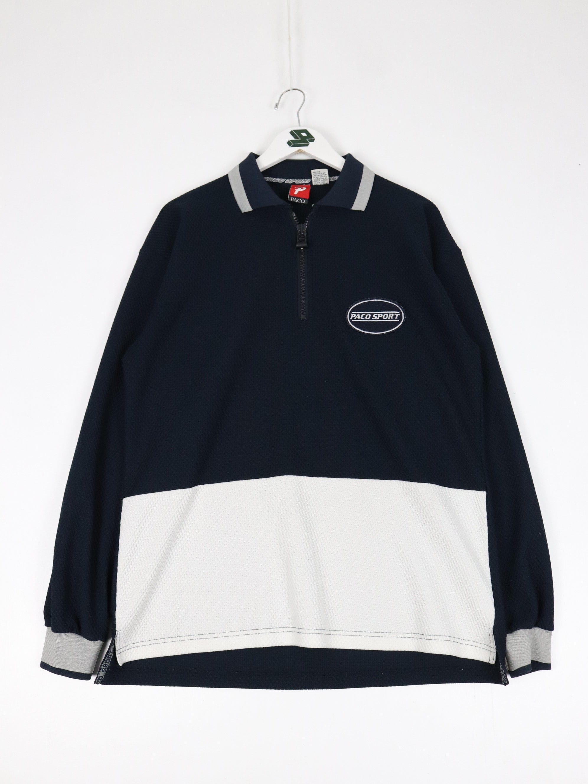 Vintage Prada Sport Polo Quarter Zip Up Top Shirt Jacket Brown Logo Sweat  M/L