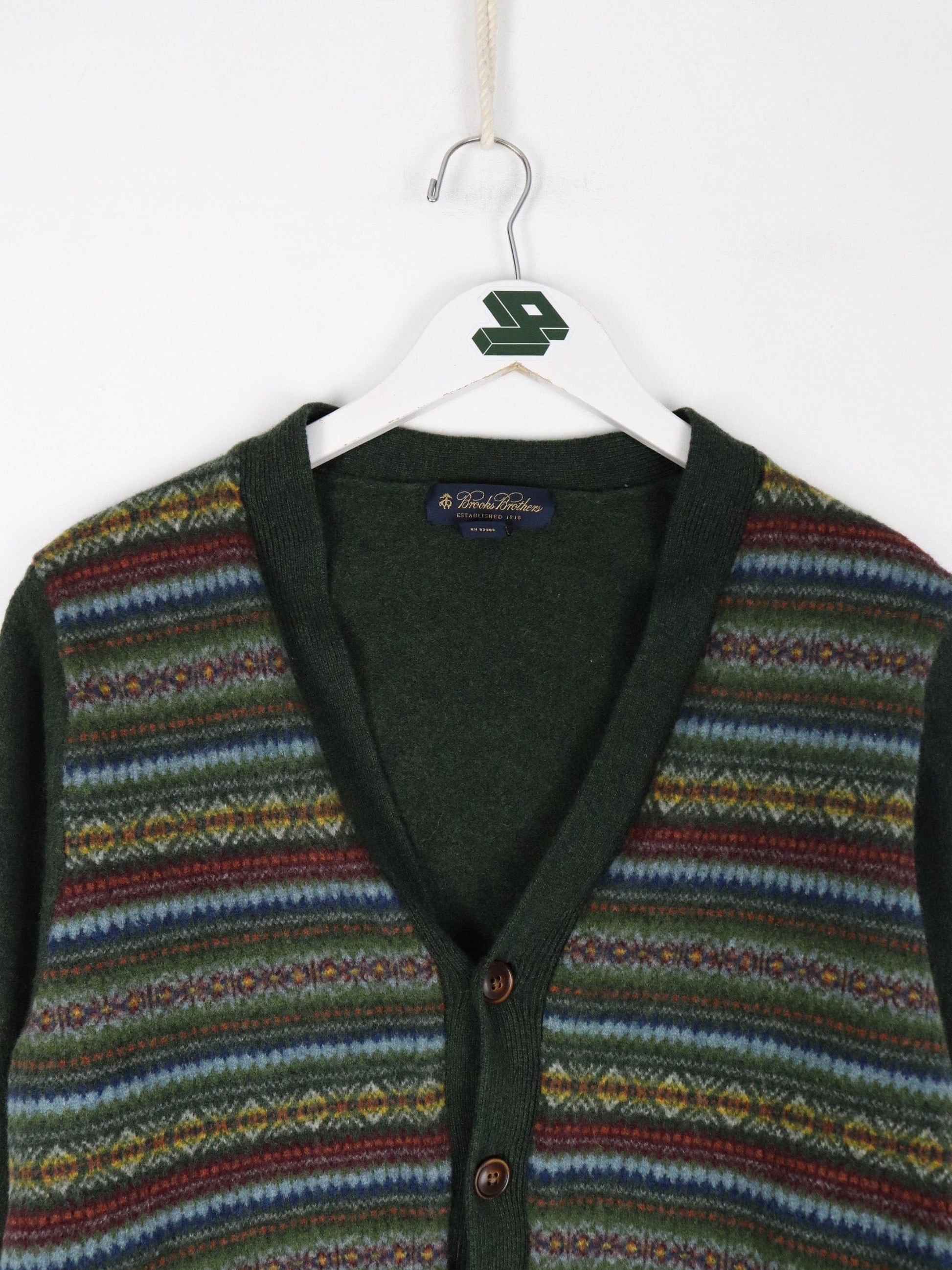 Other Knitwear Brooks Brothers Sweater Fits Womens Small Green Wool Knit Cardigan