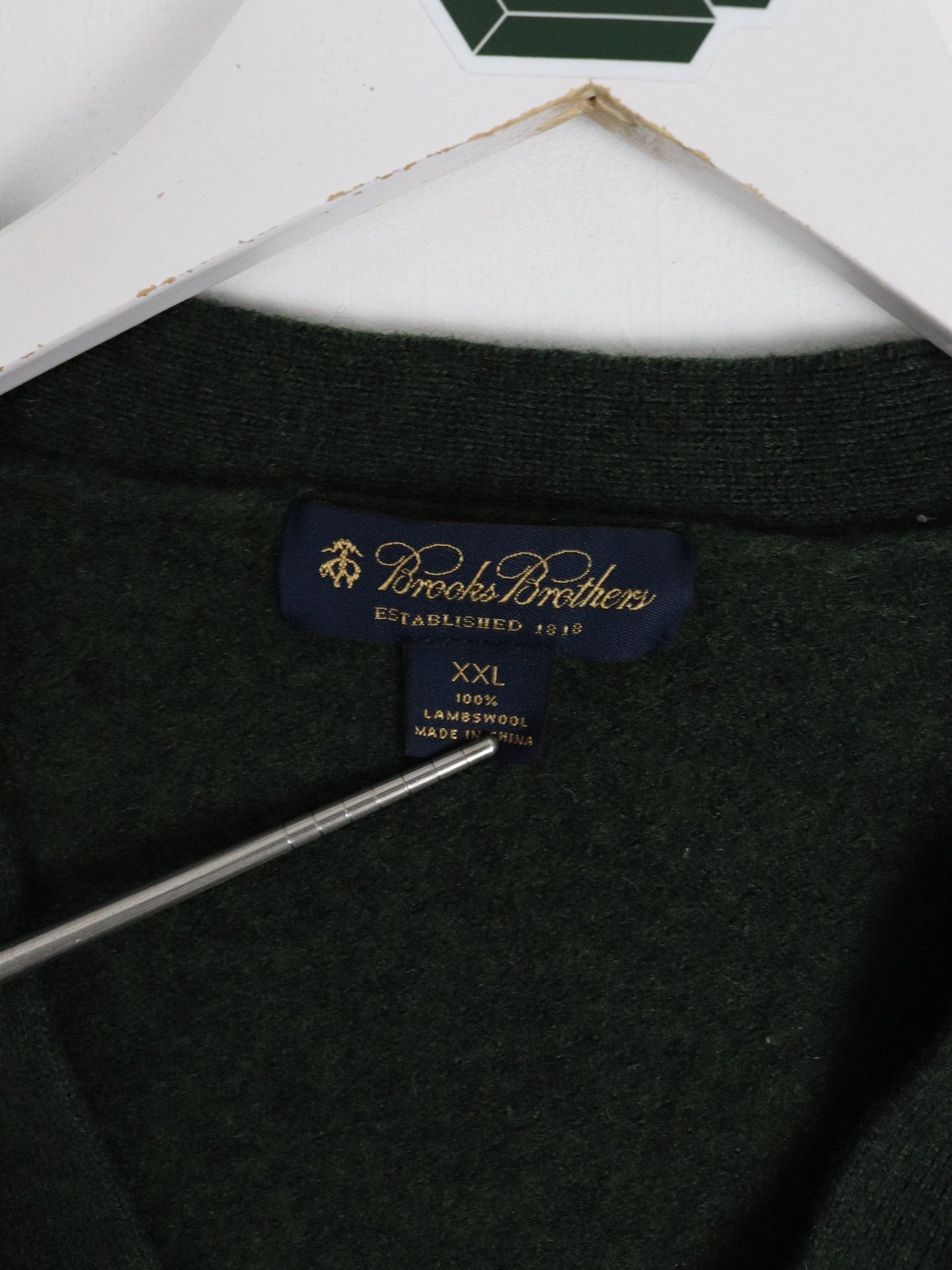 Other Knitwear Brooks Brothers Sweater Fits Womens Small Green Wool Knit Cardigan