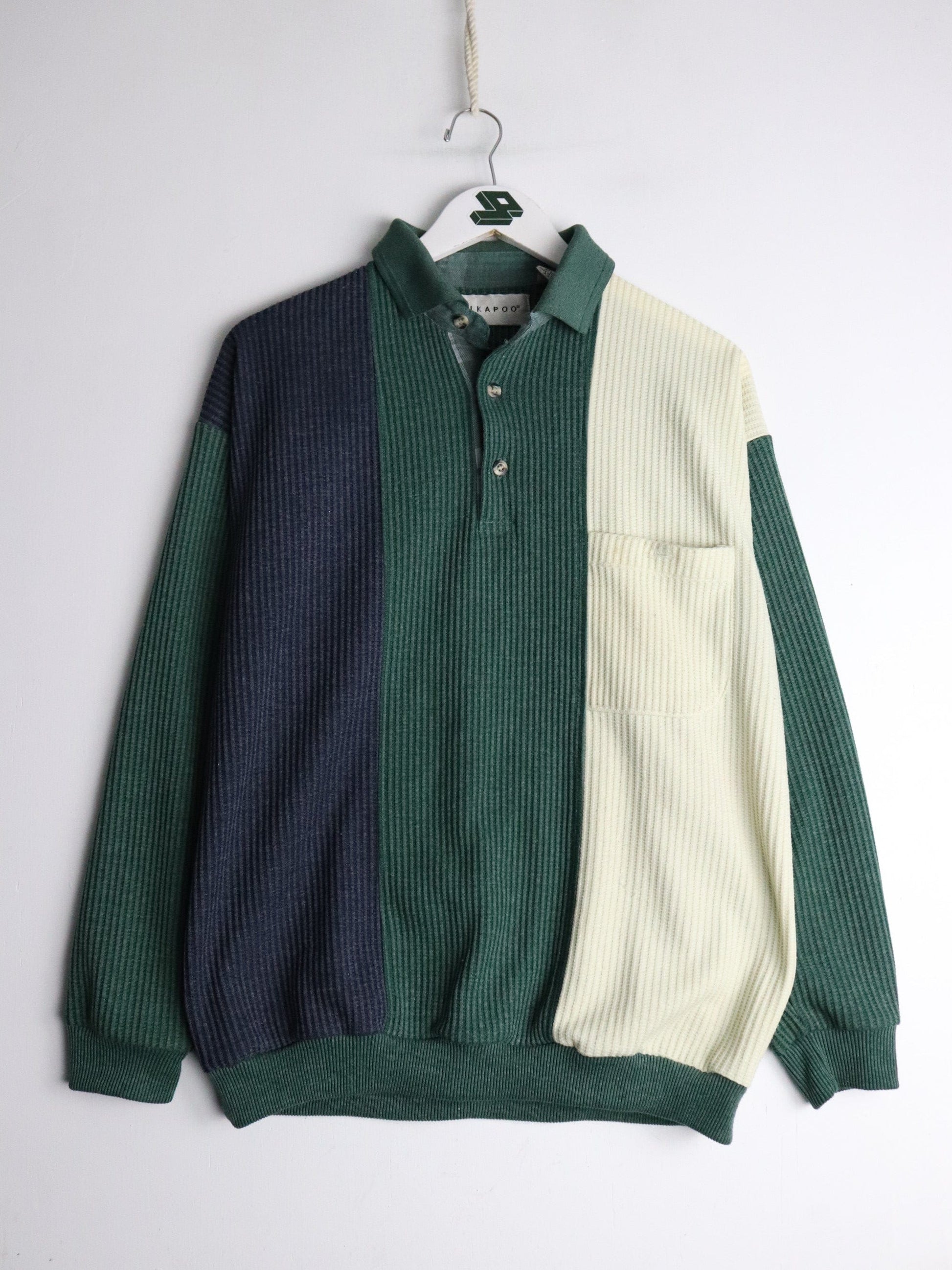 Other Knitwear Hukapoo Shirt Mens Medium Green Knit Rugby