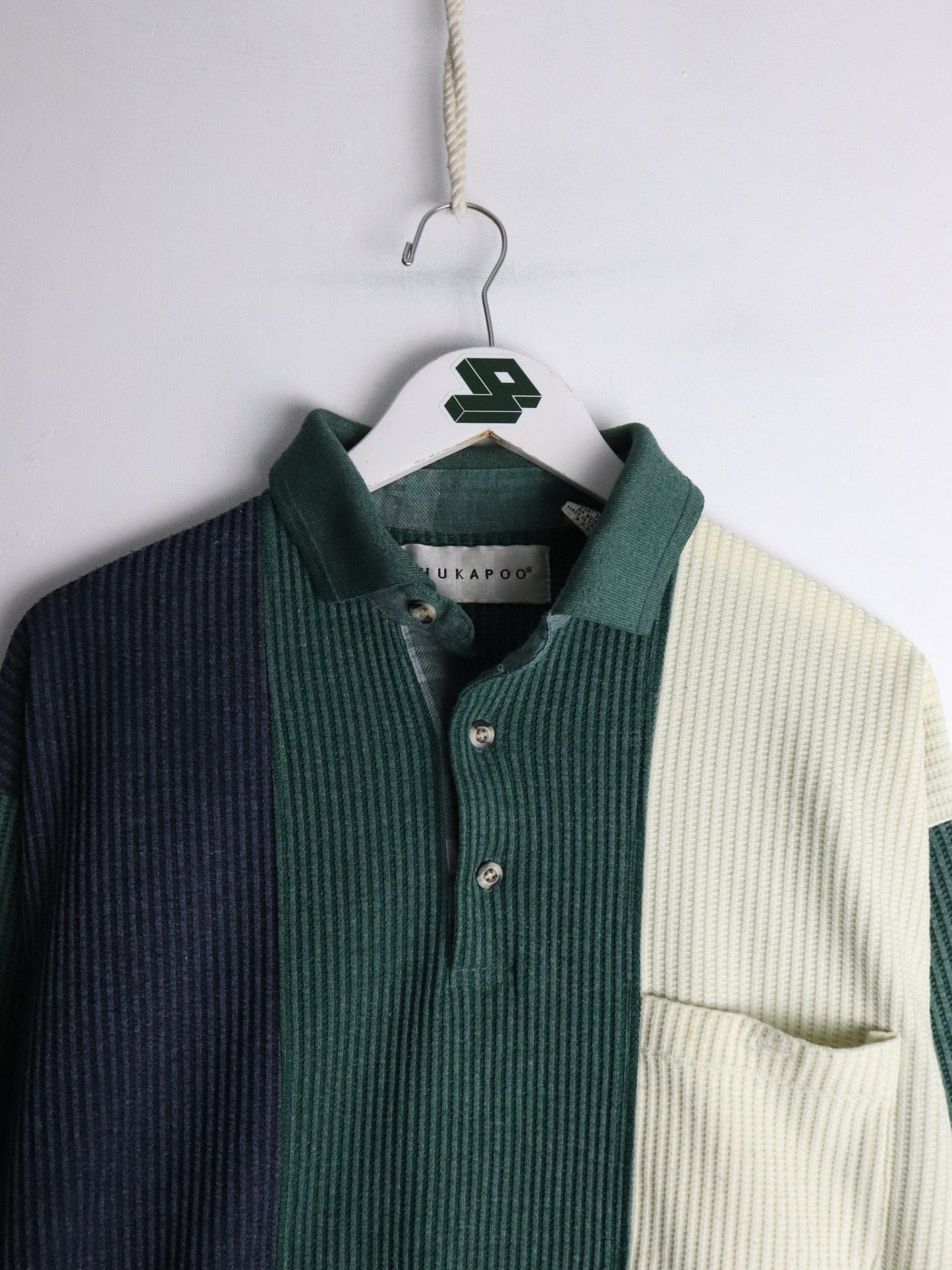 Other Knitwear Hukapoo Shirt Mens Medium Green Knit Rugby