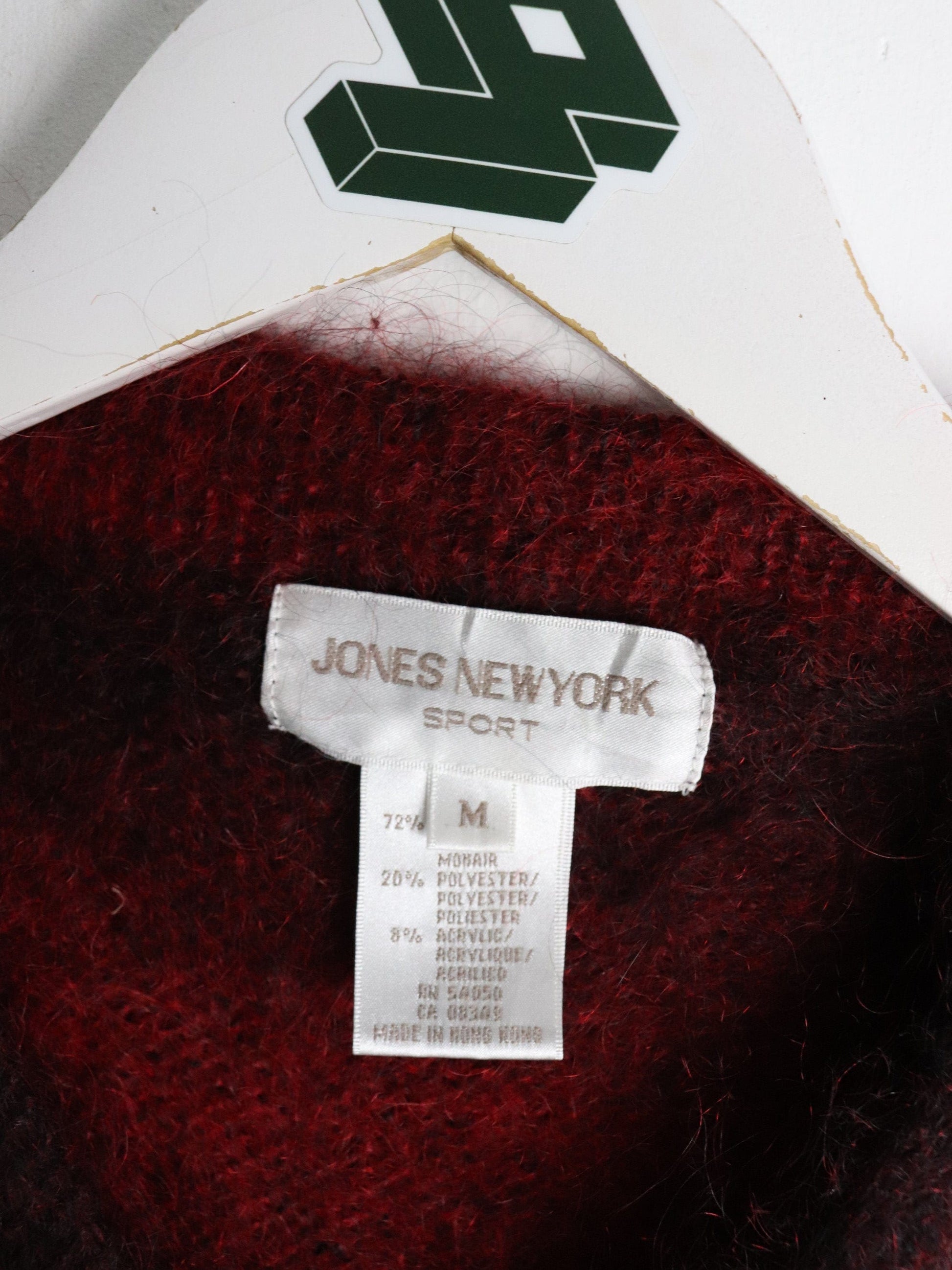 Other Knitwear Jones New York Sweater Womens Medium Red Mohair Knit Slim