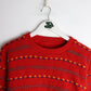 Other Knitwear Knit Sweater Mens Small Red Pattern